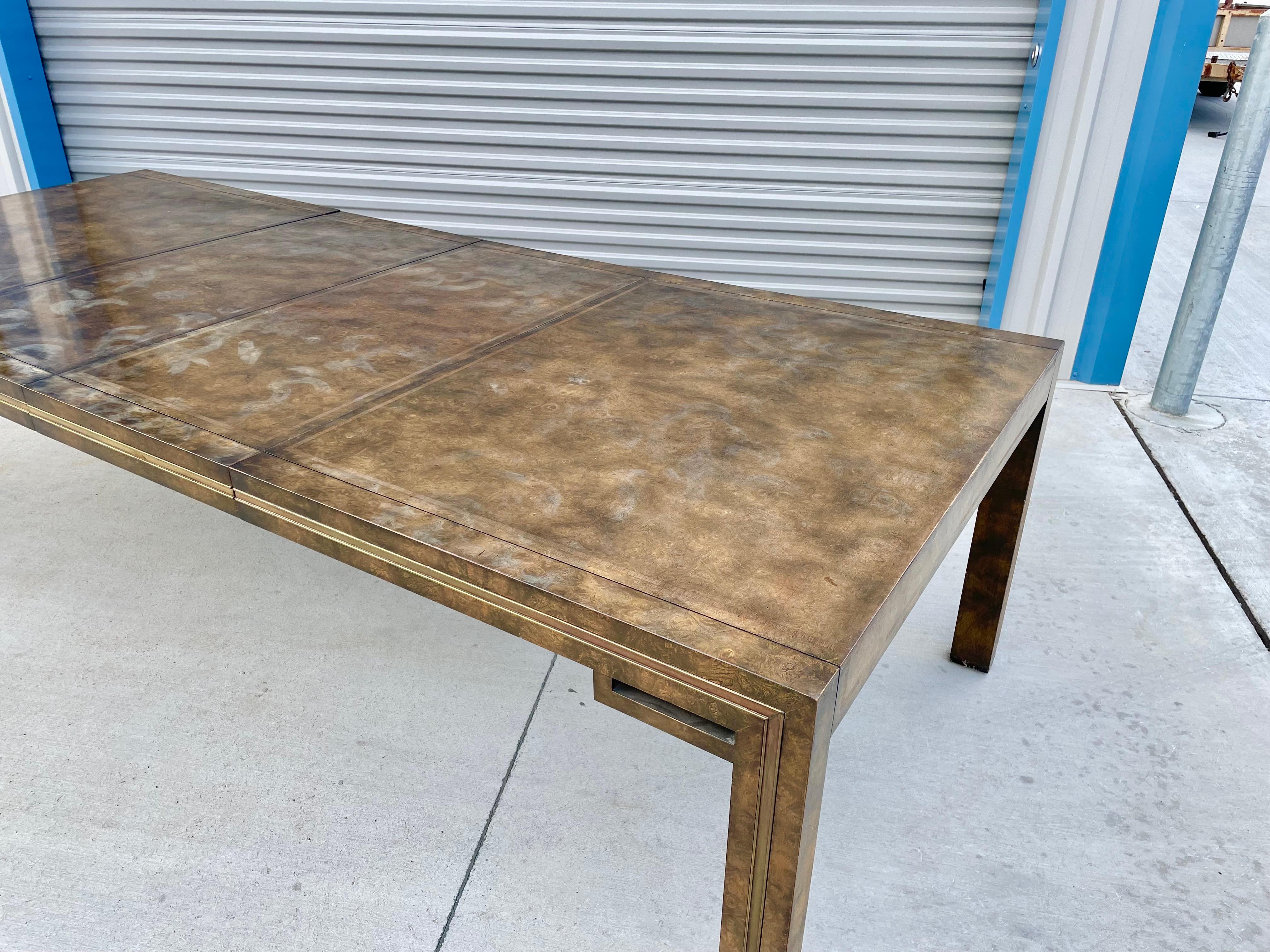 Midcentury Mastercraft Burlwood Dining Table Designed by William Doezema for Ma For Sale 1