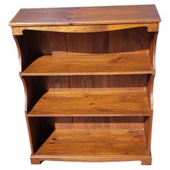 Vintage Midcentury Mastercraft Pine Two-Shelf Low Bookcase