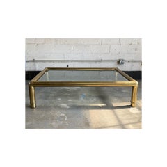 Mid-Century Mastercraft XL Rectangular Brass Coffee Table