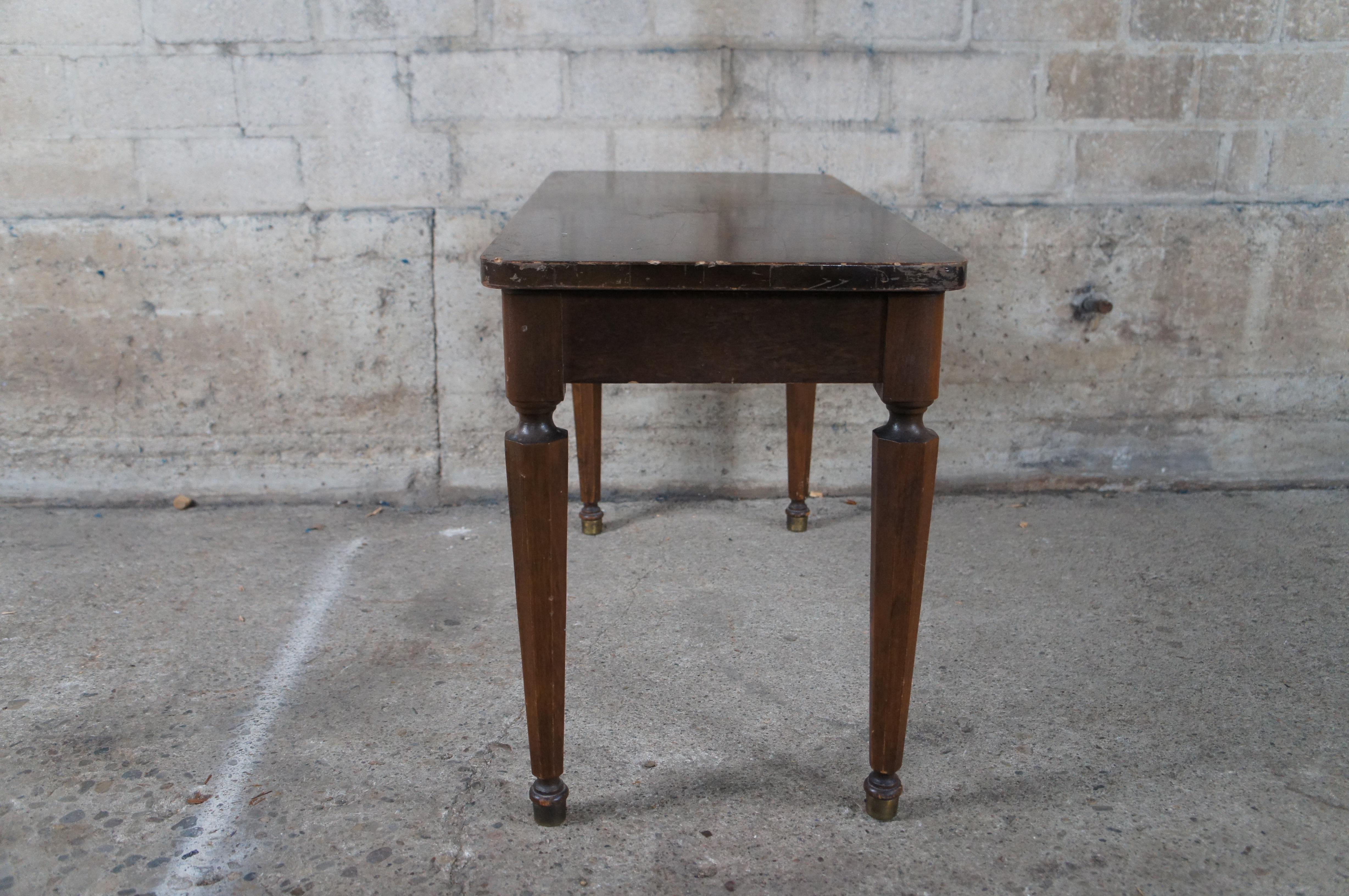 Medio Siglo Matchbook Nogal Tonkbench Chicago Foyer Piano Banco Asiento C/ Almacenamiento en venta 5