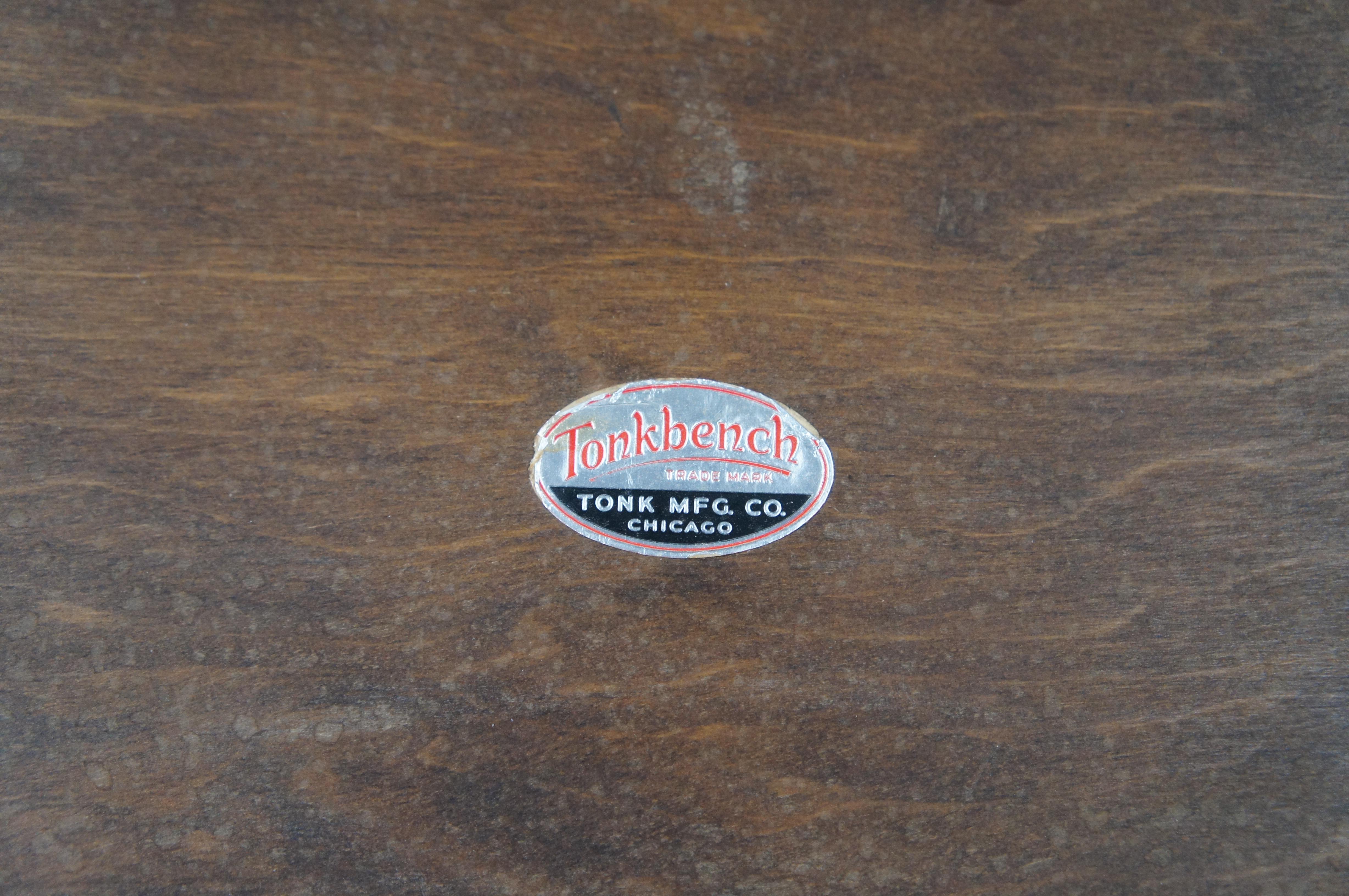 Medio Siglo Matchbook Nogal Tonkbench Chicago Foyer Piano Banco Asiento C/ Almacenamiento en venta 2