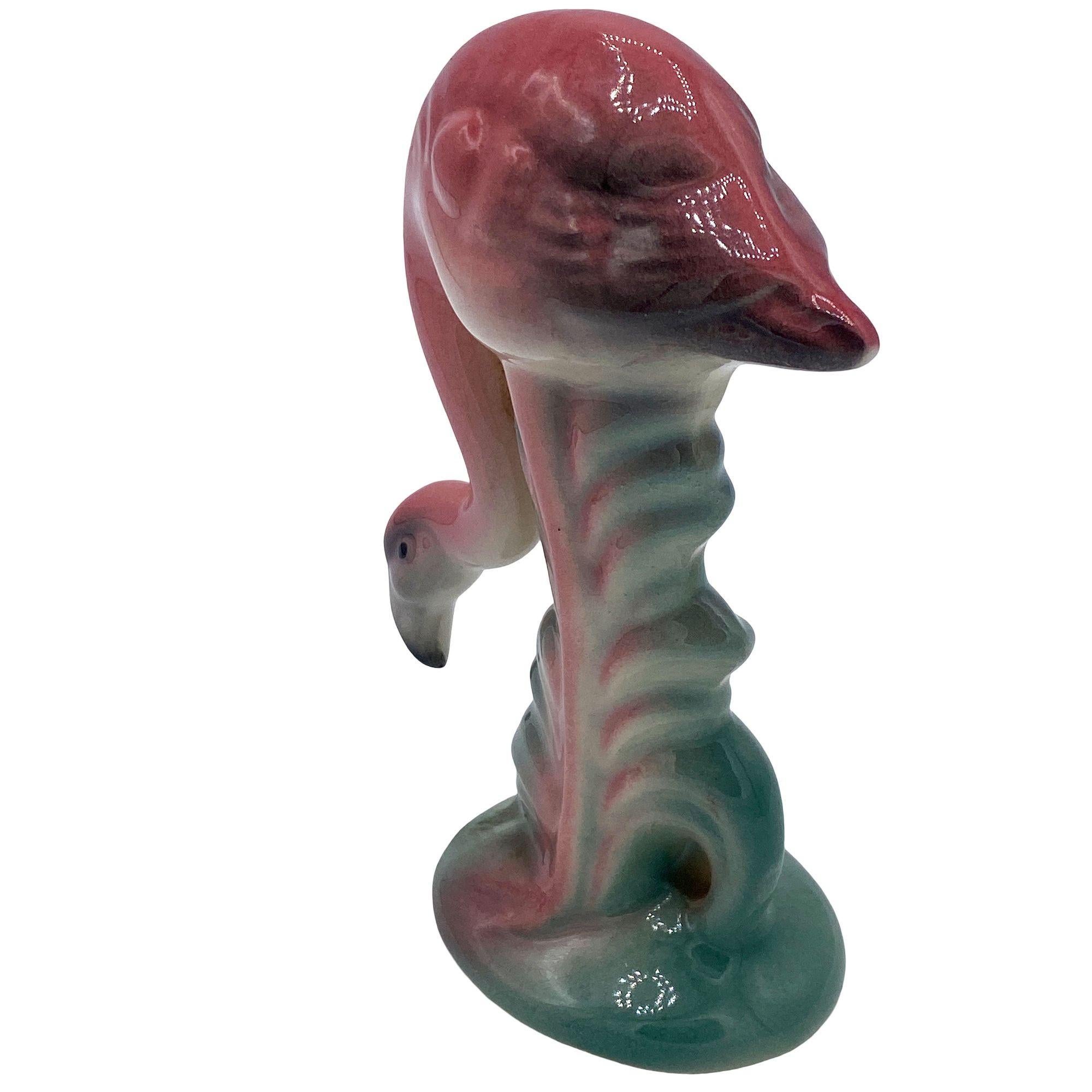 Américain Mini figurines de table assorties en céramique Flamant rose du milieu du siècle Par Brad Keeler en vente