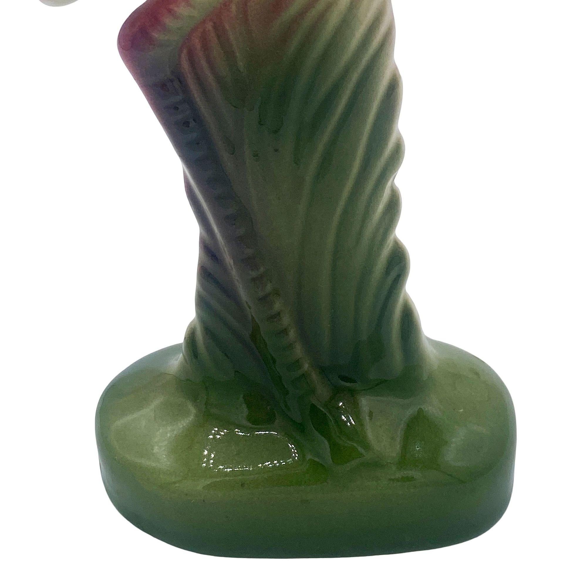 Mid-century Matching Miniature Pink Flamingo Ceramic Tabletop Figure Statues For Sale 5