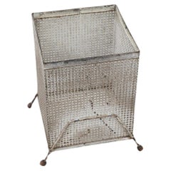 Vintage Mid-Century Mategot (attr) Perforated Metal Basket