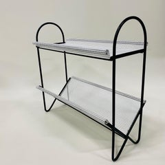 Mid-Century Mathieu Matégot Metal Black and White Bookstand for Artimeta, 1956