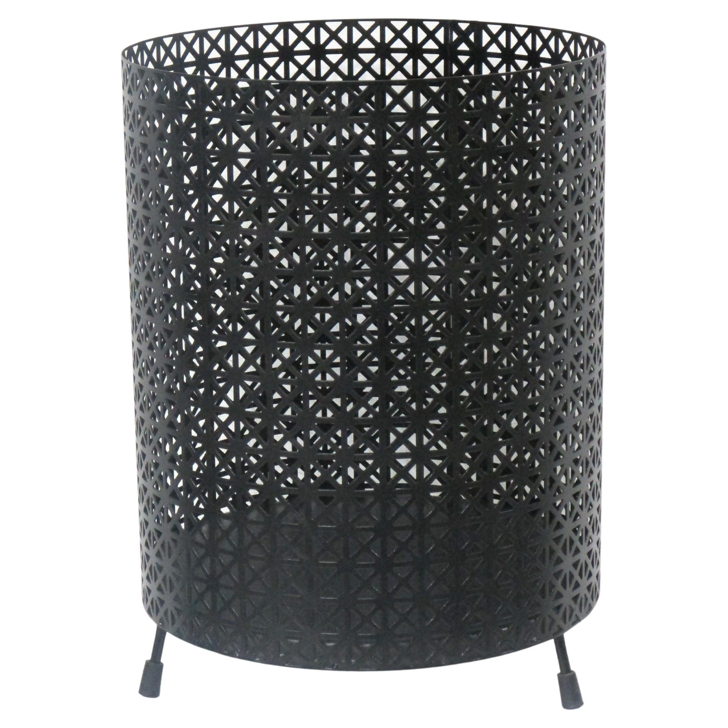 Mid Century Mathieu Mategot styled Metal Trash Basket 