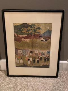 Pair of Asian Mid-century Prints, elegant