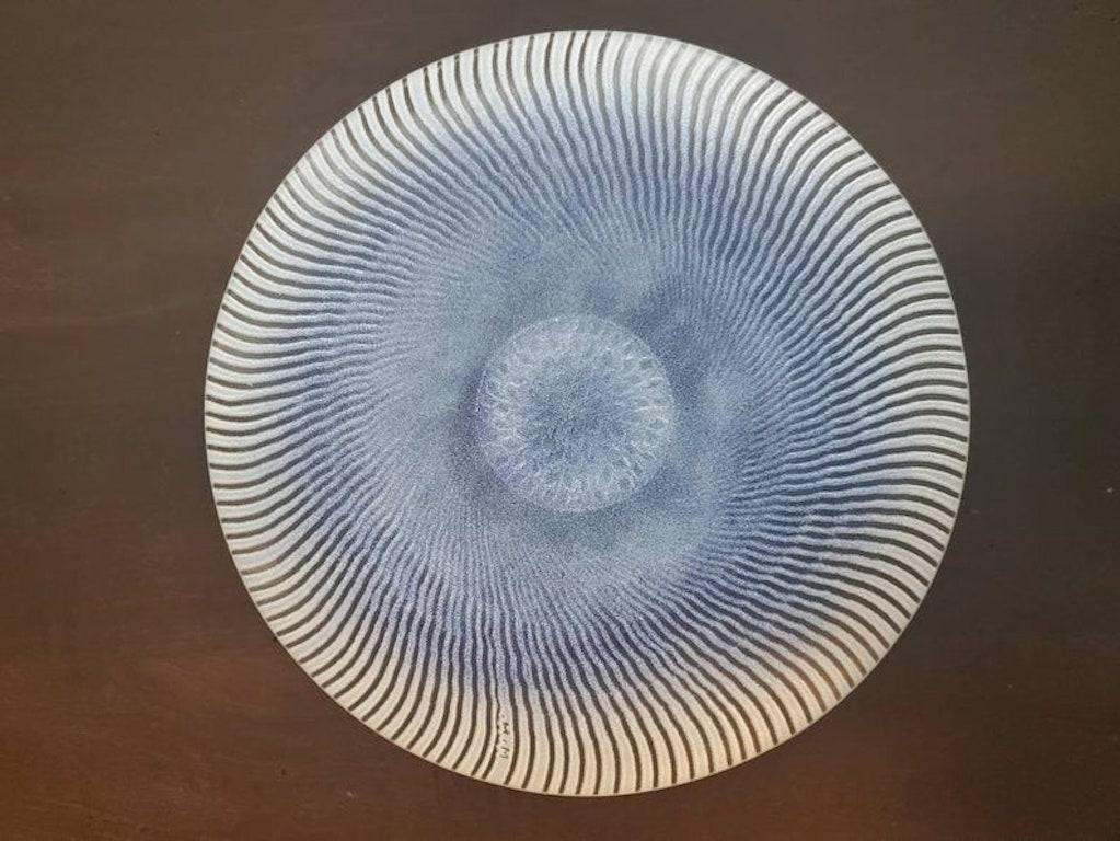 Mid-Century Maurice Heaton Art Glass Charger For Sale 2