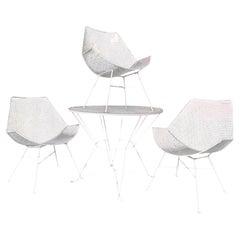 4teiliges schmiedeeisernes Terrassen-Set, Maurizio Tempestini für Salterini, Mid-Century