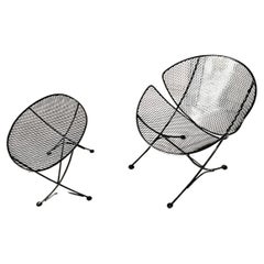 Mid Century Maurizio Tempestini für Salterini Muschelschale Stuhl und Beistelltisch