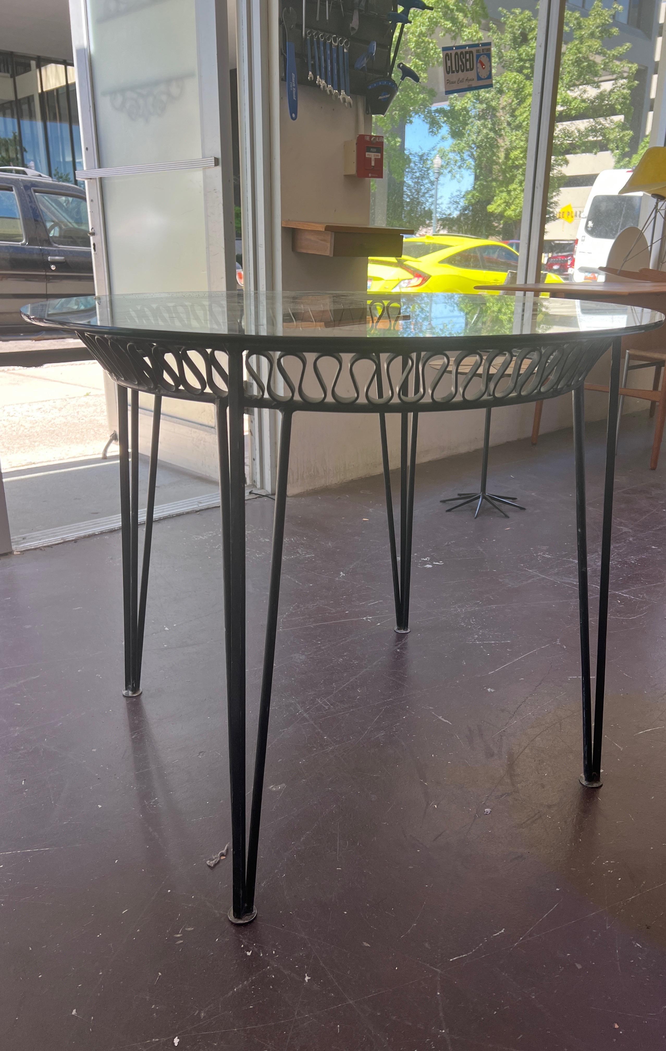 Mid Century Maurizio Tempestini 'Ribbon' Outdoor Dining Table for Salterini In Good Condition In Boise, ID