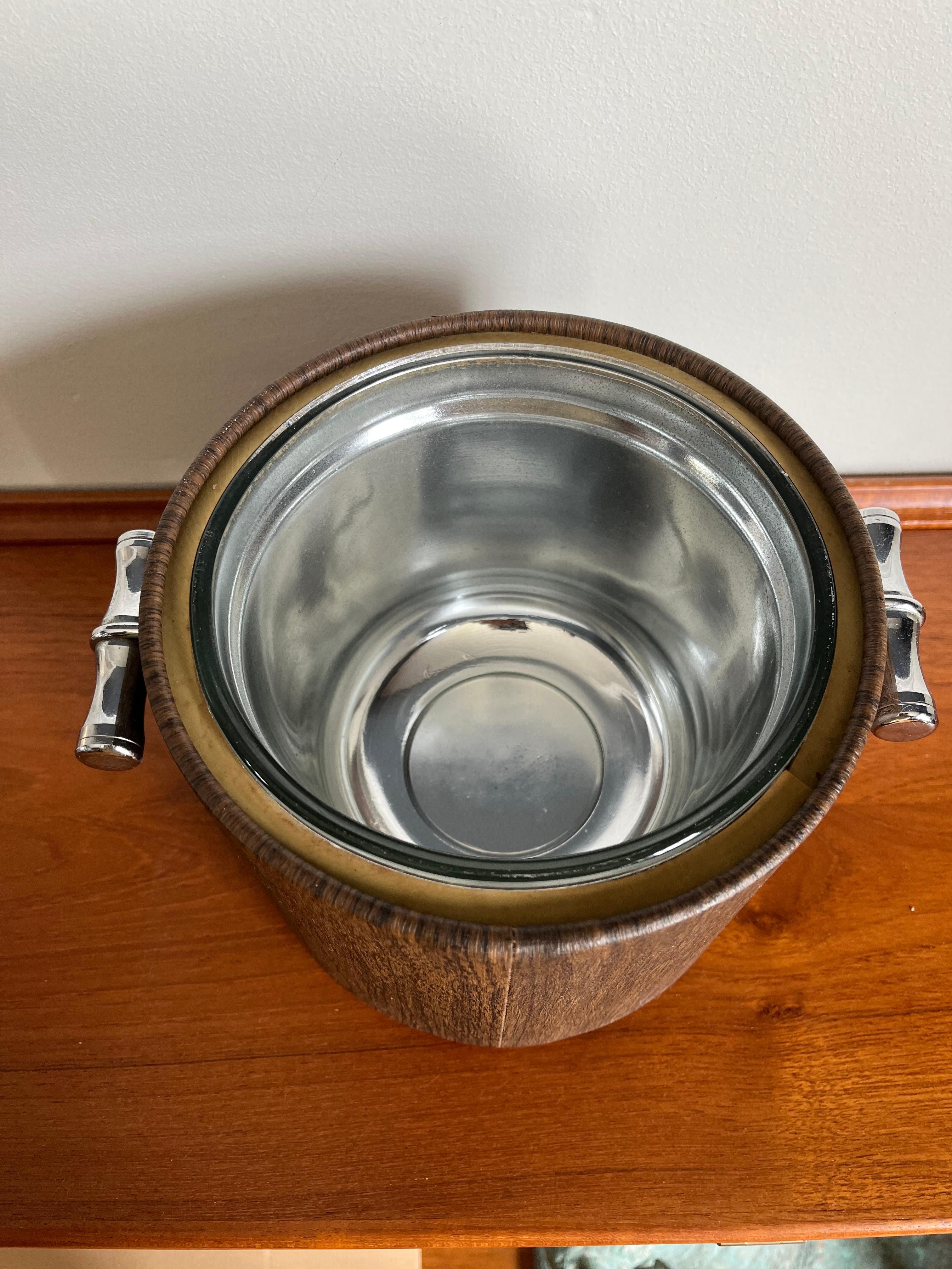 Chrome Mid Century Maxwell Phillips Ice Bucket For Sale