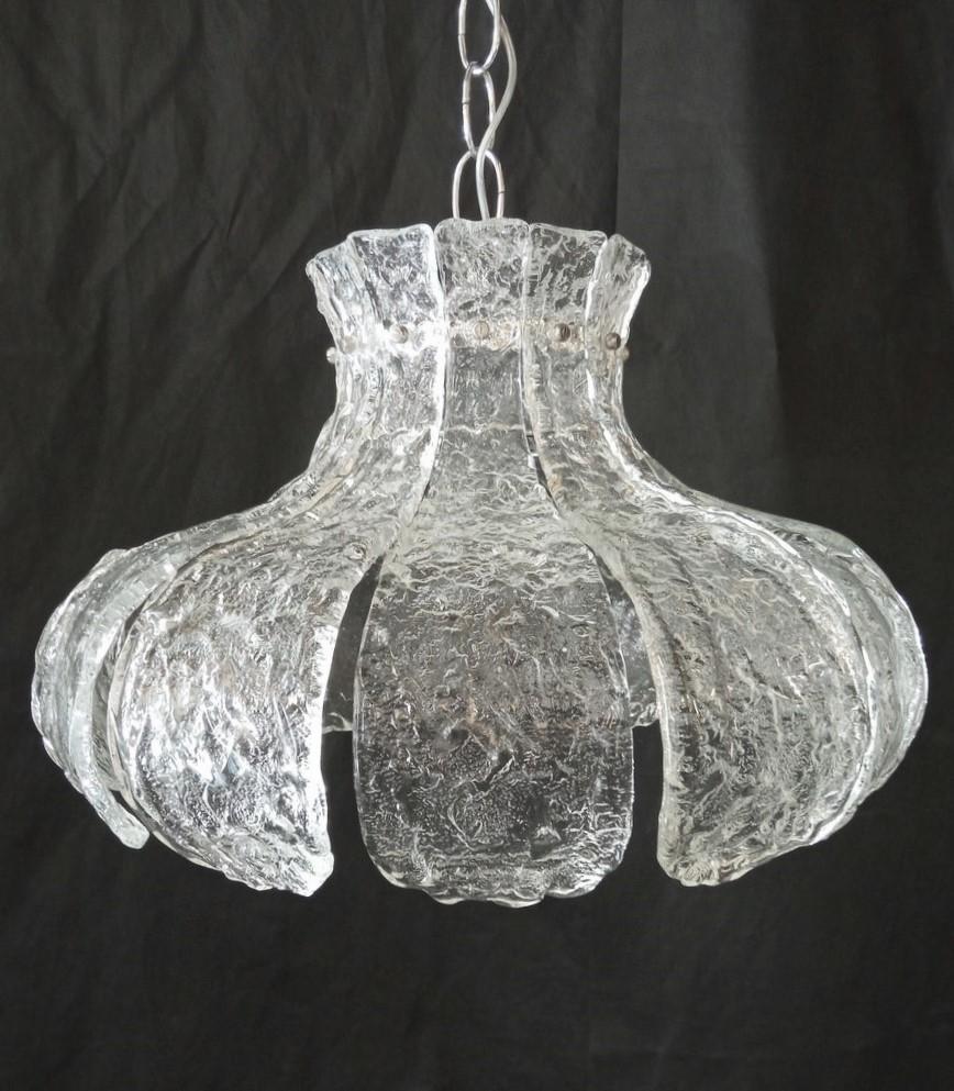 Mid-Century Modern Large Murano Glass Chandelier by Carlo Nason for Mazzega, Italy, 1960s   For Sale