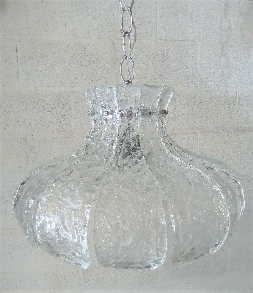 Mazzega Clear Murano Glass Chandelier by Carlo Nason, Italy, 1960s In Good Condition For Sale In Frankfurt am Main, DE