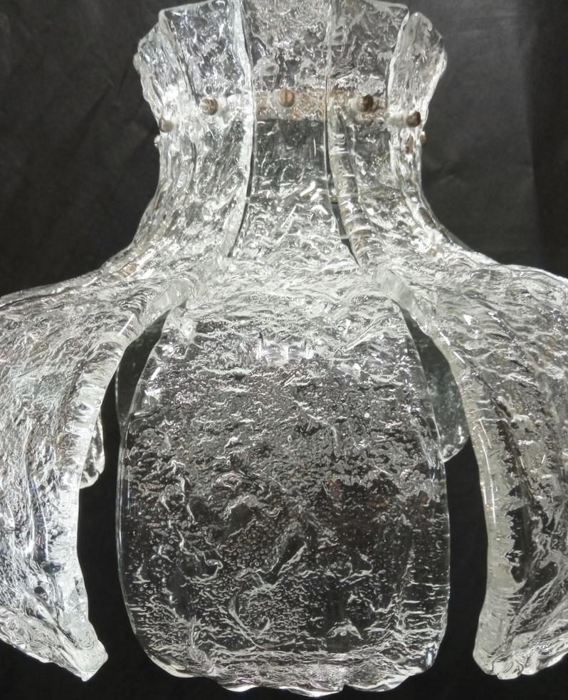 Mazzega Murano-Kronleuchter aus klarem Glas von Carlo Nason, Italien, 1960er Jahre im Angebot 1
