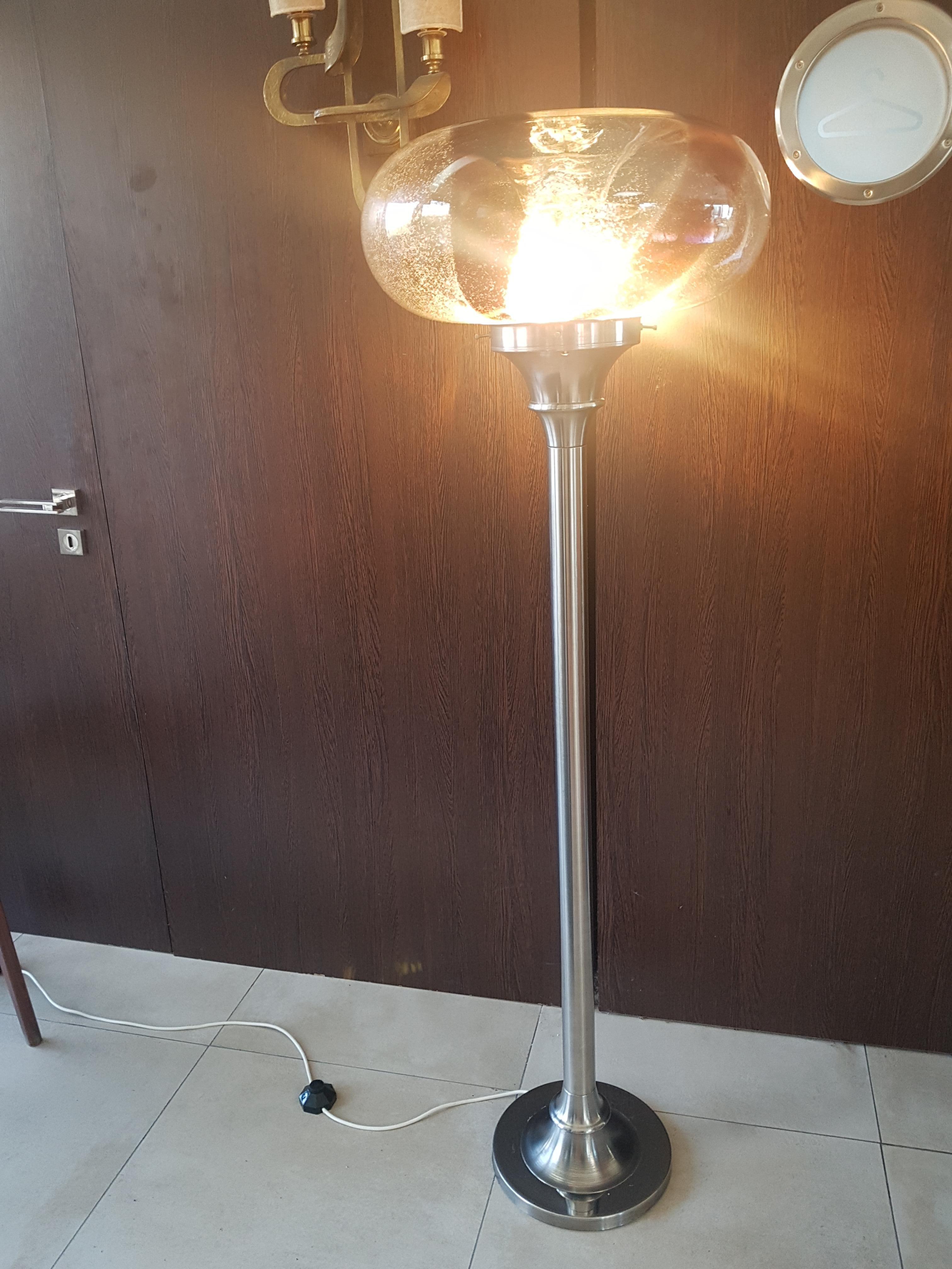 Metal Midcentury Mazzega Floor Lamp, Italy, 1960s For Sale