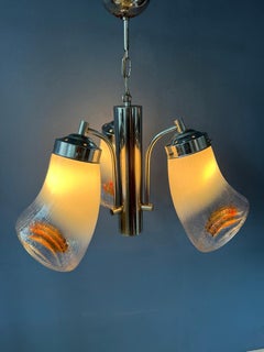 Mid Century Mazzega Murano Glas Kronleuchter Lampe, 1970er Jahre