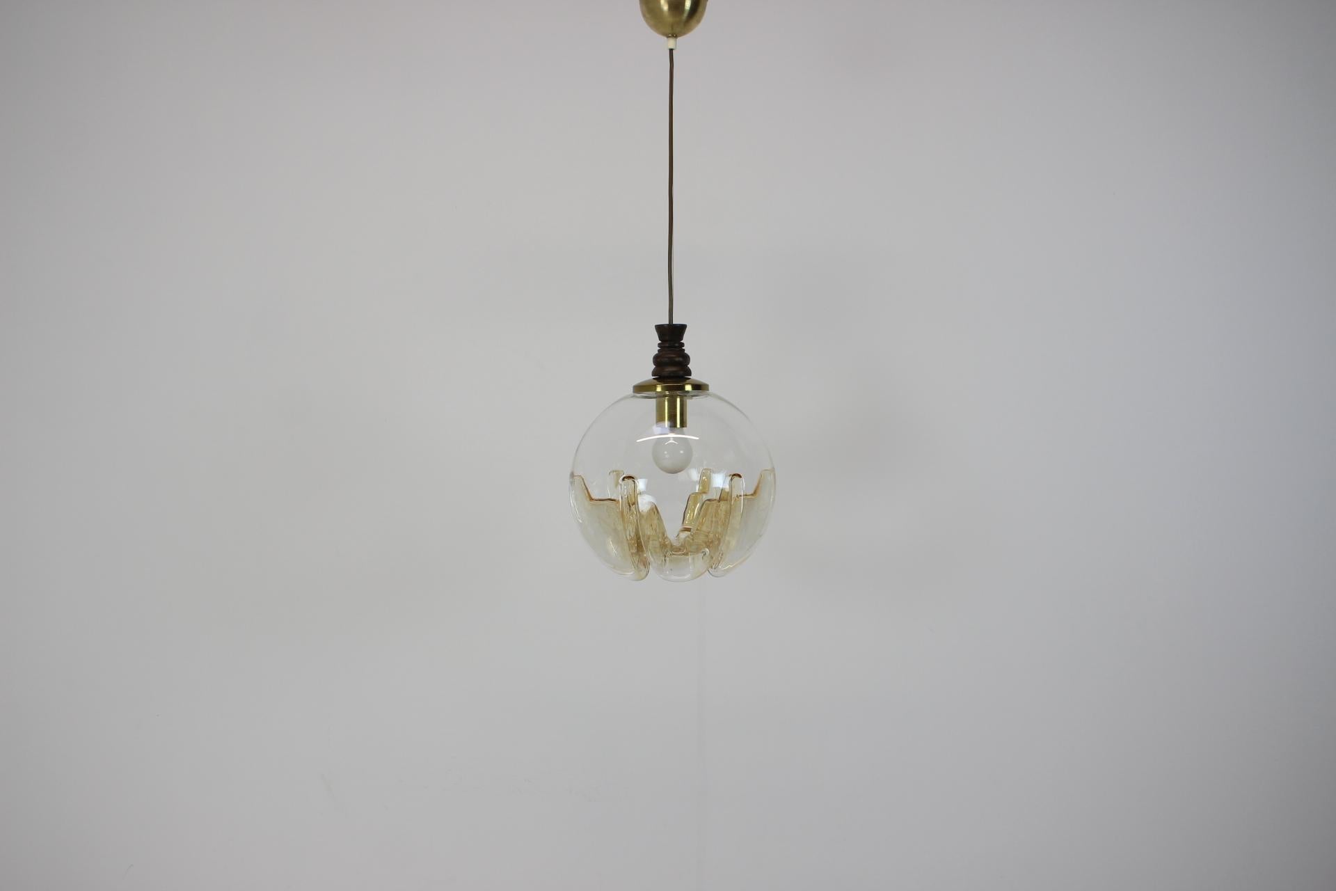 italien Lampe à suspension en verre de Murano Mazzega mi-siècle, Italie, 1970 en vente