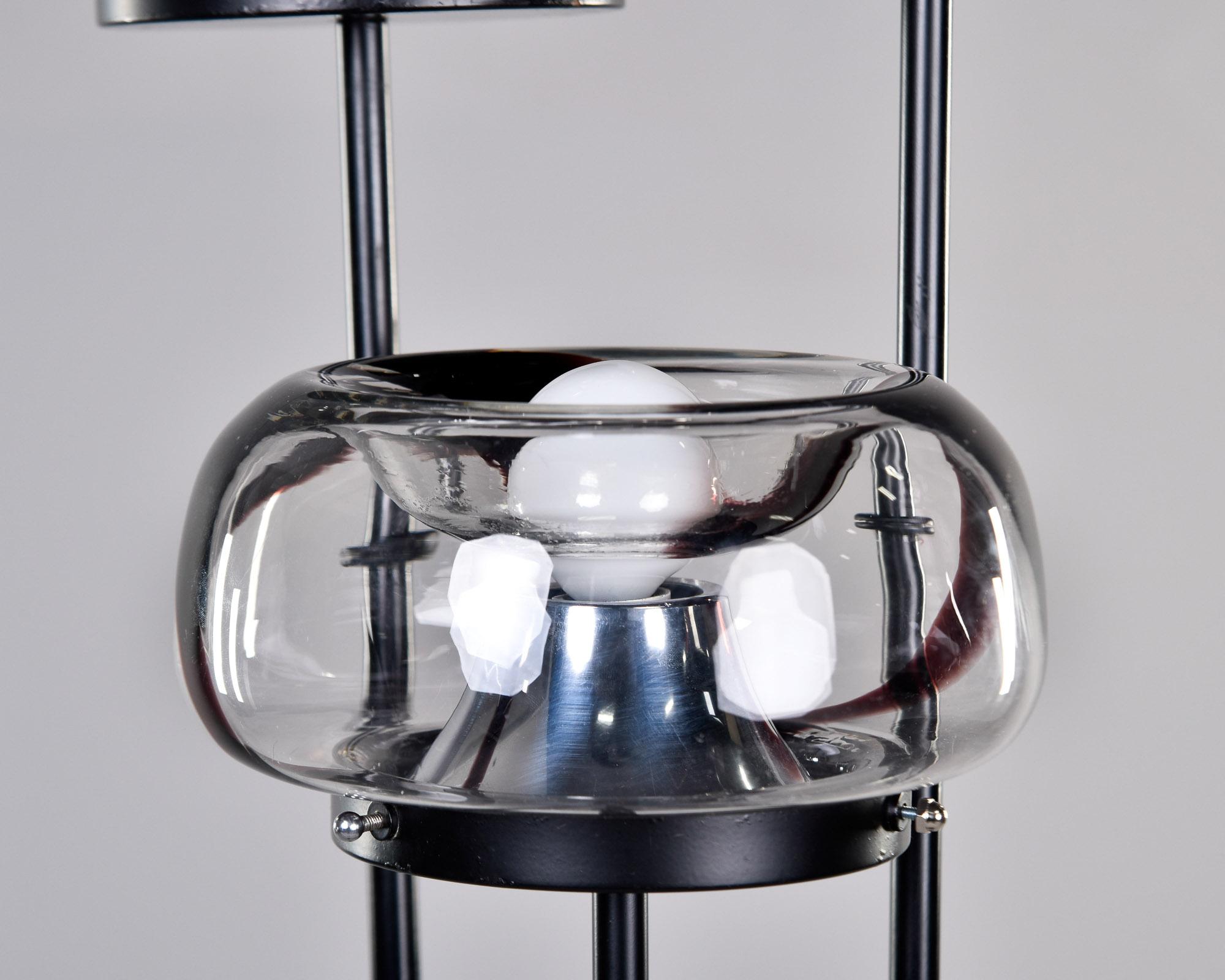 Mid Century Mazzega Three Globe Floor Lamp In Good Condition For Sale In Troy, MI