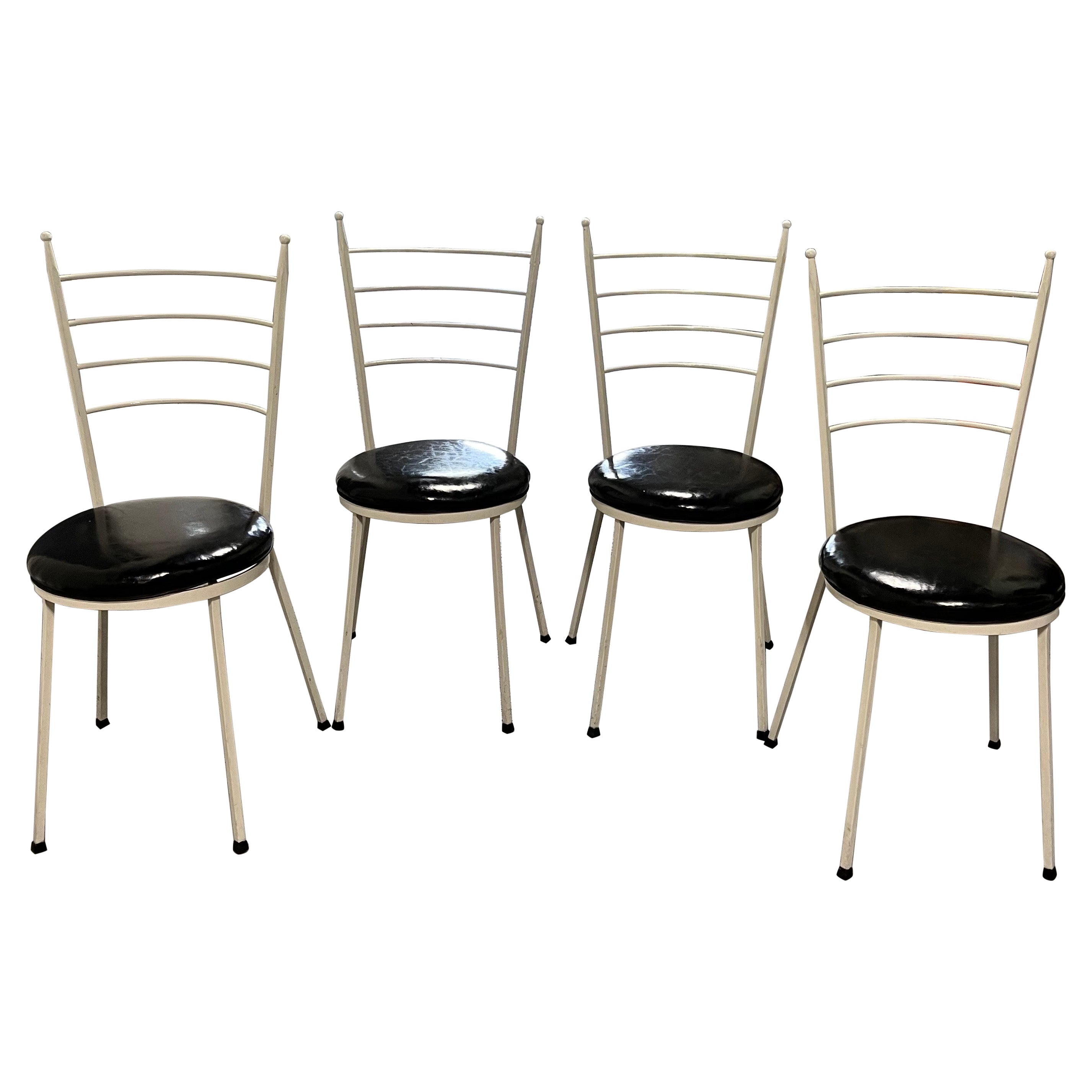 Mid Century McCobb Style Iron Dining Chairs Walter of Wabash For Sale
