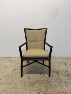Mid-Century McGuire Bamboo and Fabric Lounge Chair, 1970s