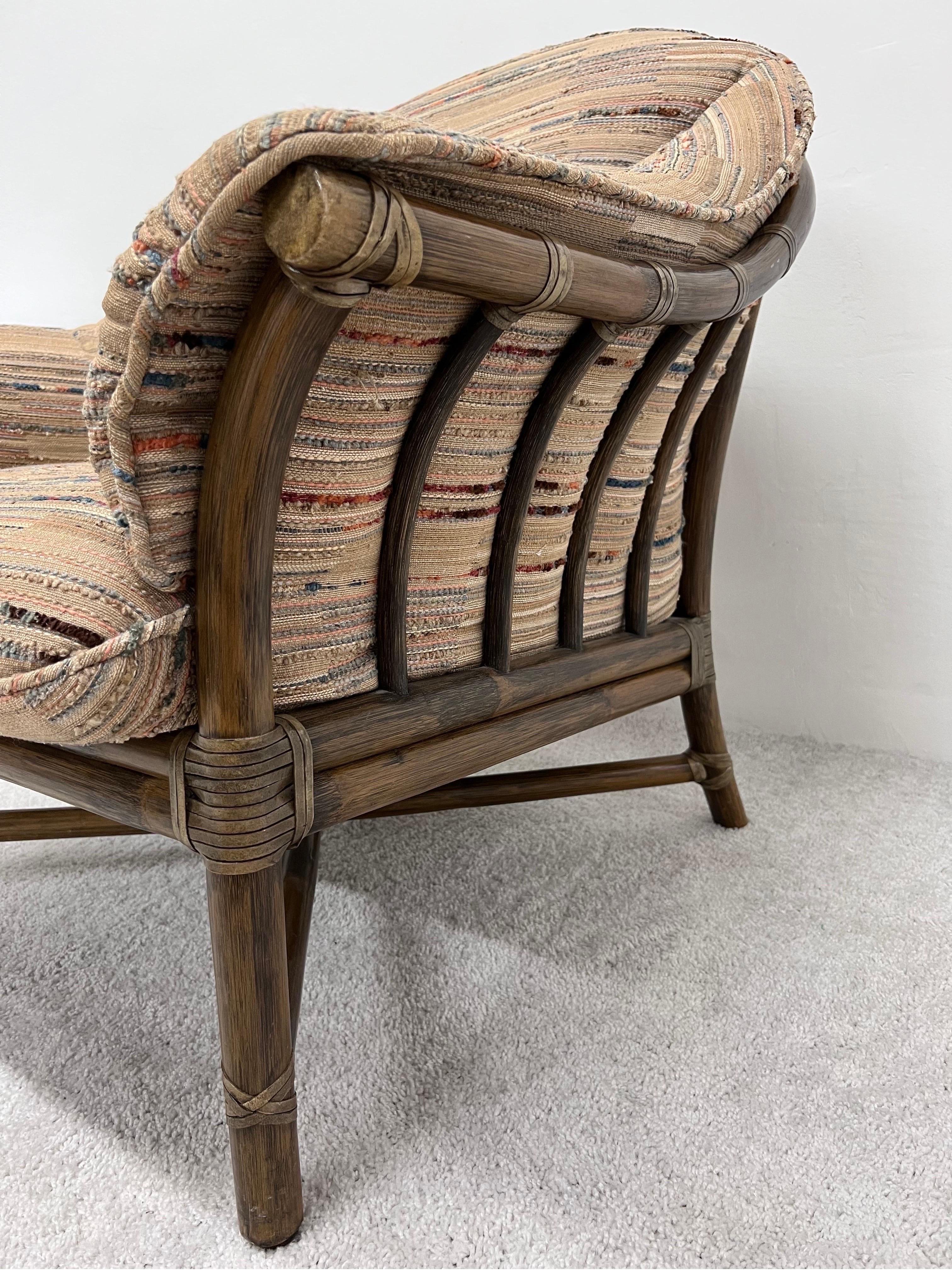 Mid-Century McGuire Bamboo and Missoni Fabric Lounge Chair, 1970s 2