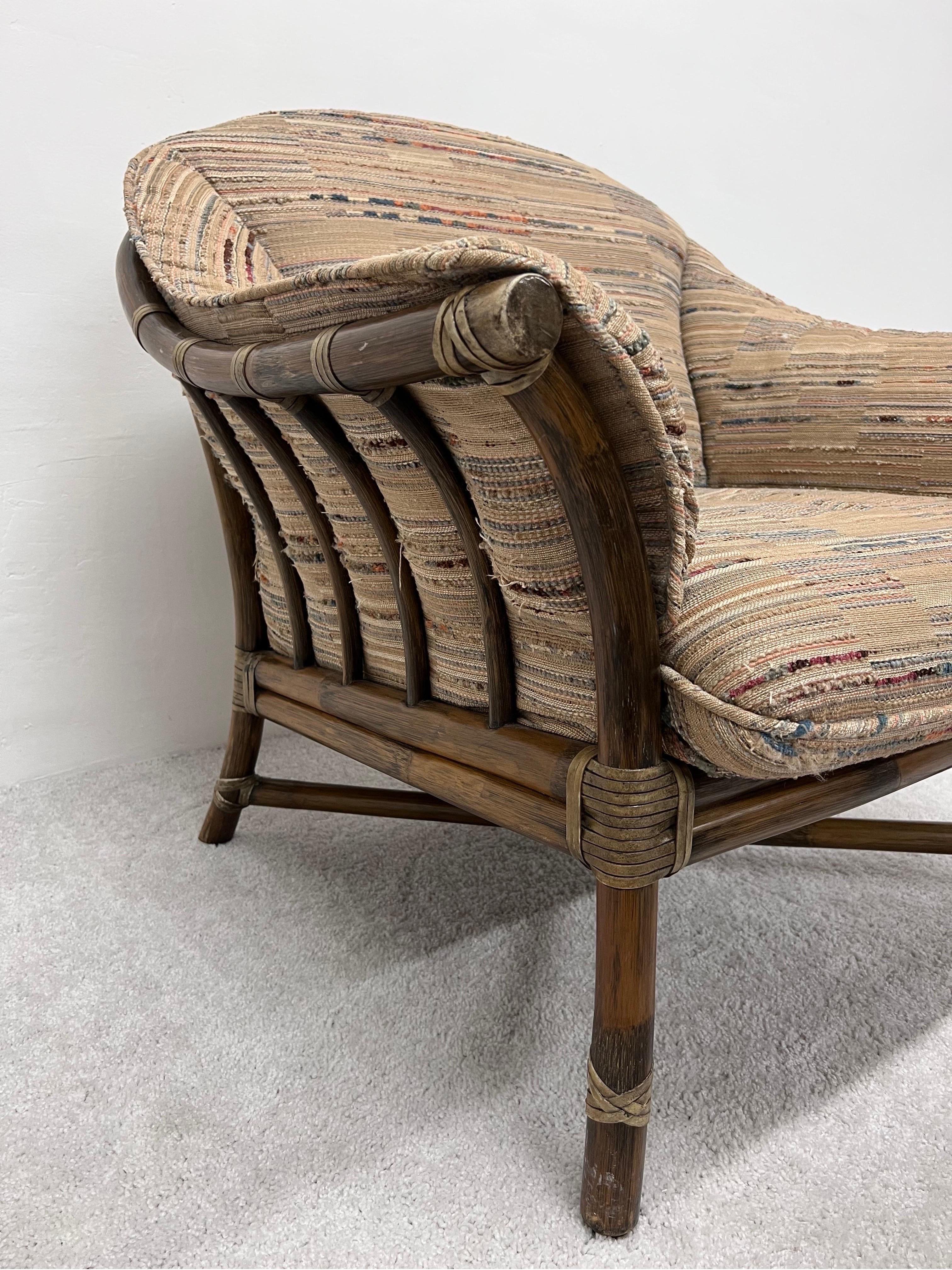 Mid-Century McGuire Bamboo and Missoni Fabric Lounge Chair, 1970s 3