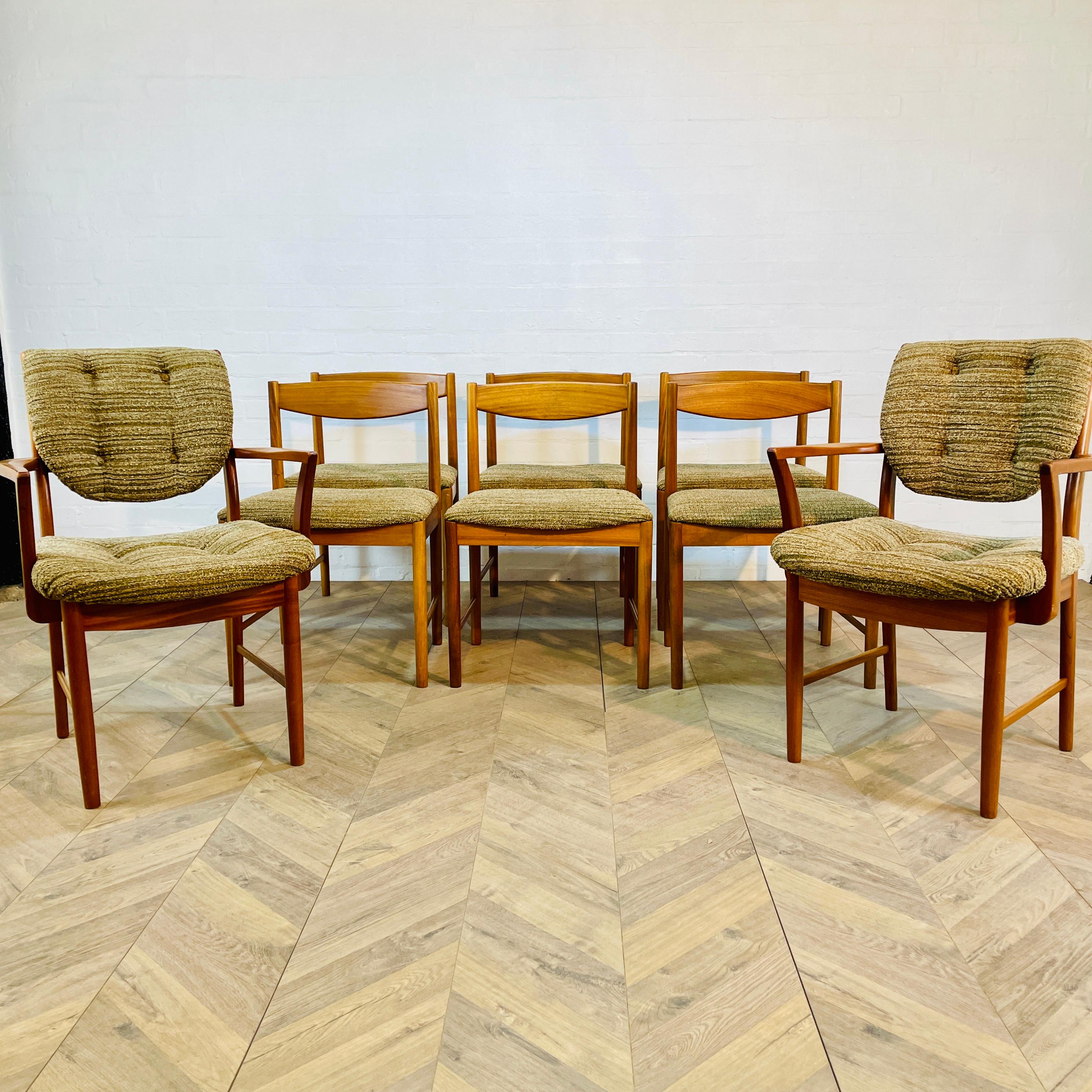 Mid Century McIntosh Extending Teak Dining Table + 8 Matching Chairs, 1970s 5