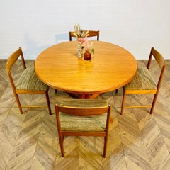 Mid Century McIntosh Extending Teak Dining Table + 8 Matching Chairs, 1970s
