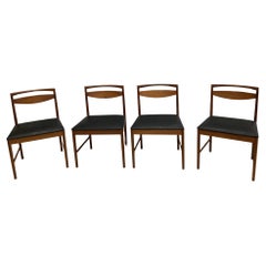 Chaises de salle à manger Mcintosh en teck du milieu du siècle Lot de 4
