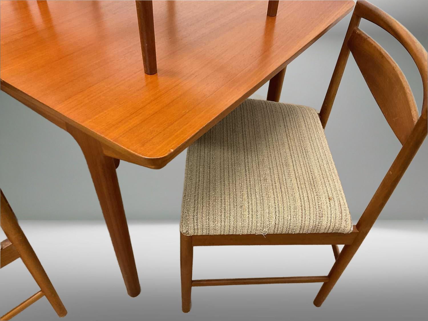 Varnished McIntosh Teak Dining Chairs Set of 6 For Sale