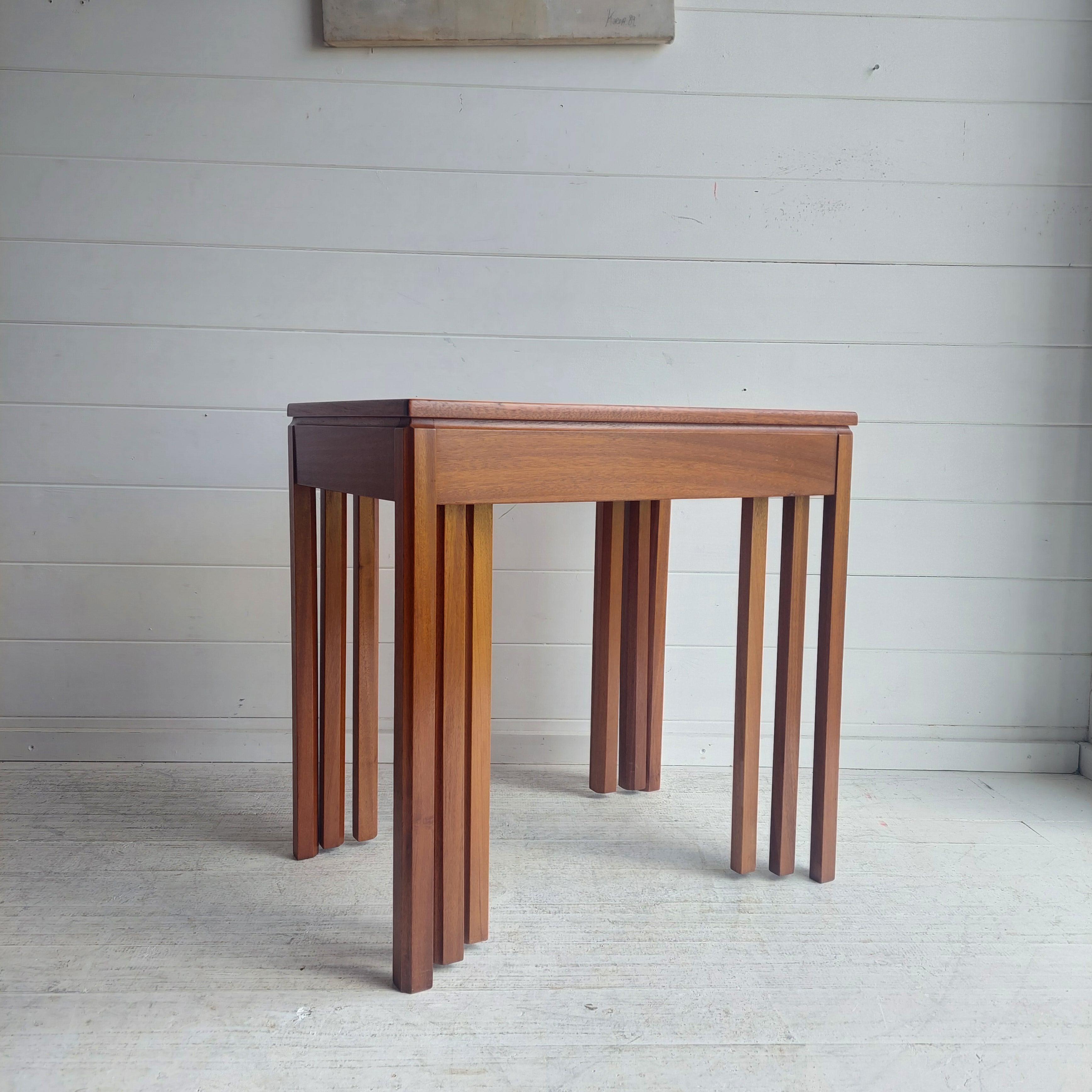 Mid Century McIntosh Teak Nest Of Tables Danish Style, 1970s 5