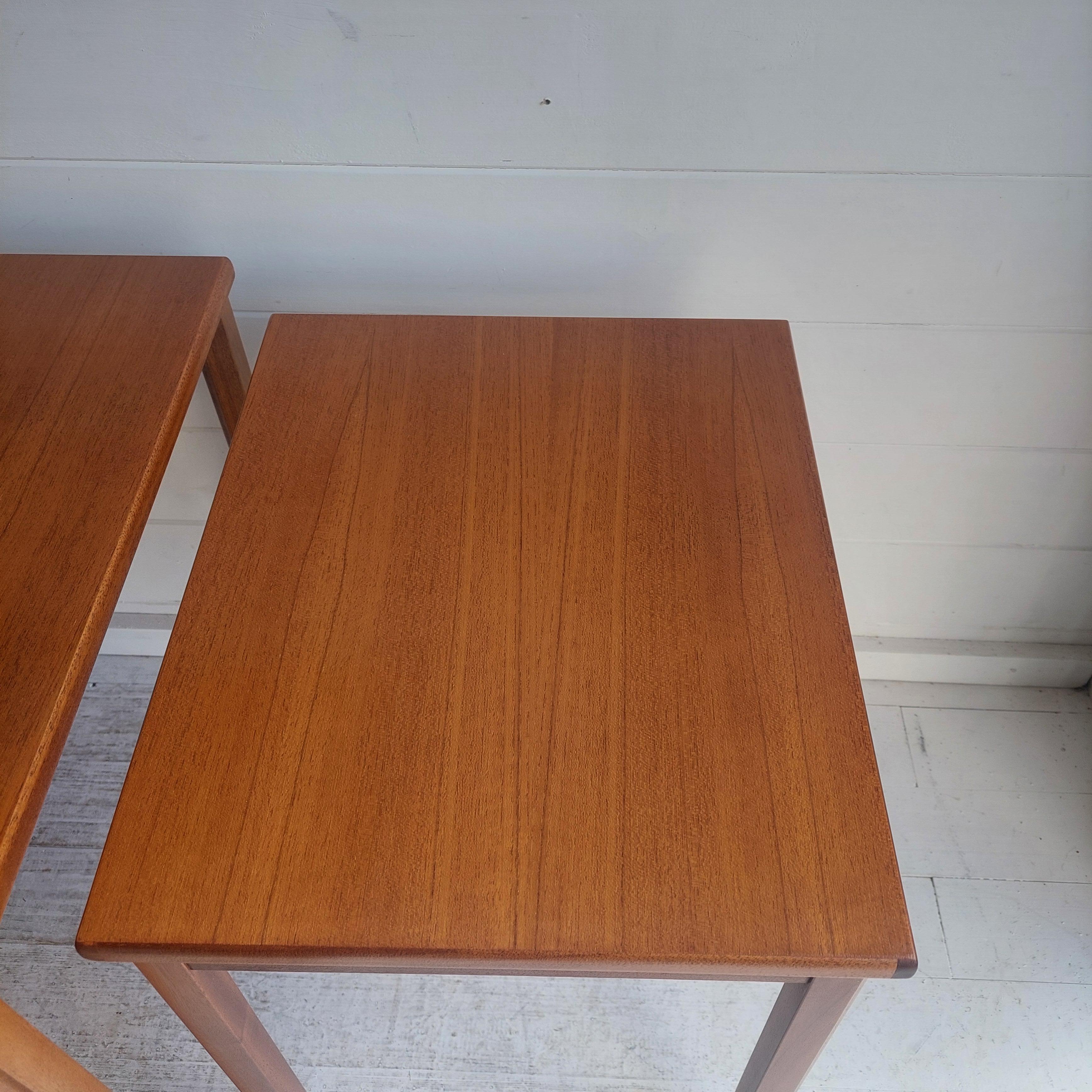 Mid Century McIntosh Teak Nest Of Tables Danish Style, 1970s For Sale 9