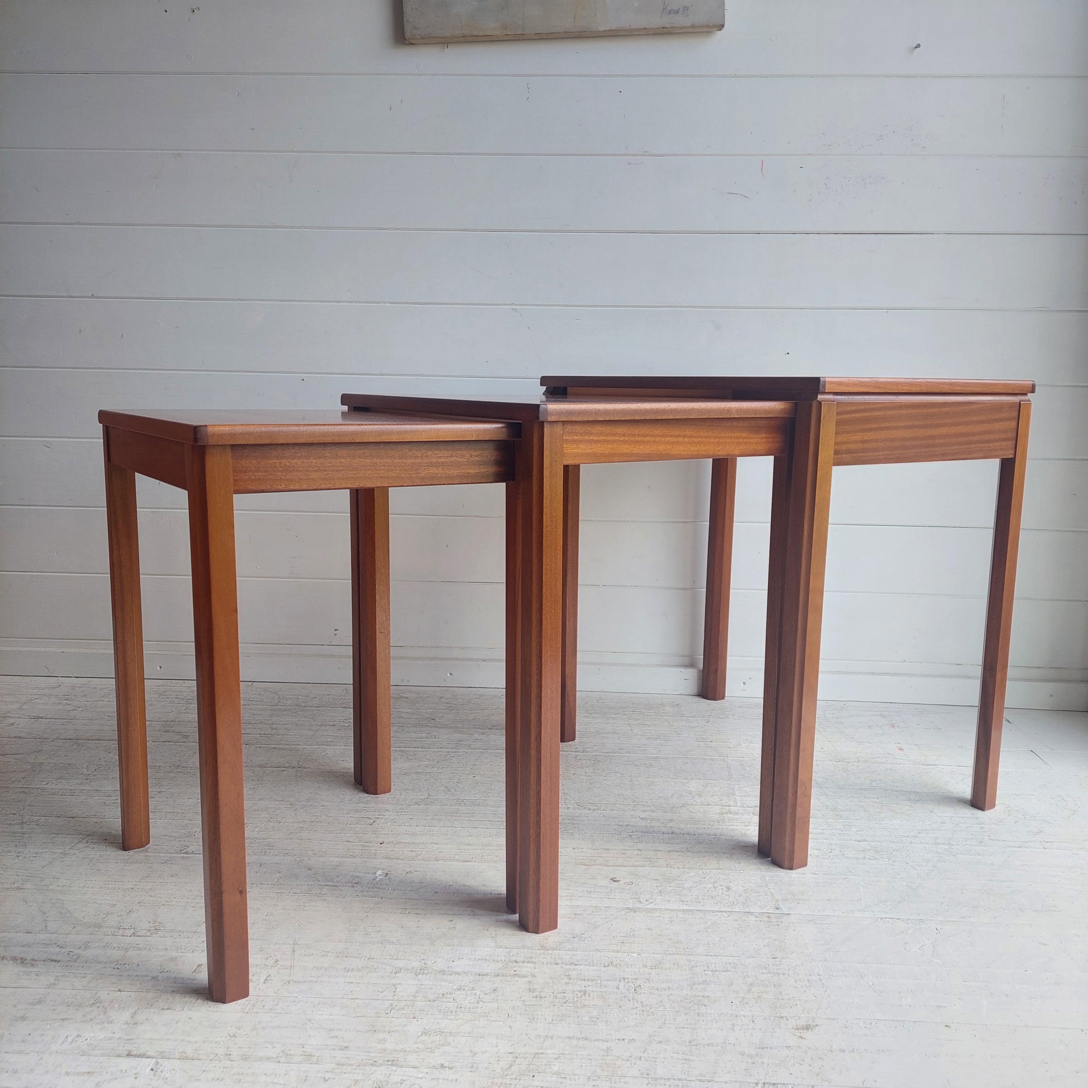 Mid Century McIntosh Teak Nest Of Tables Danish Style, 1970s In Good Condition In Leamington Spa, GB