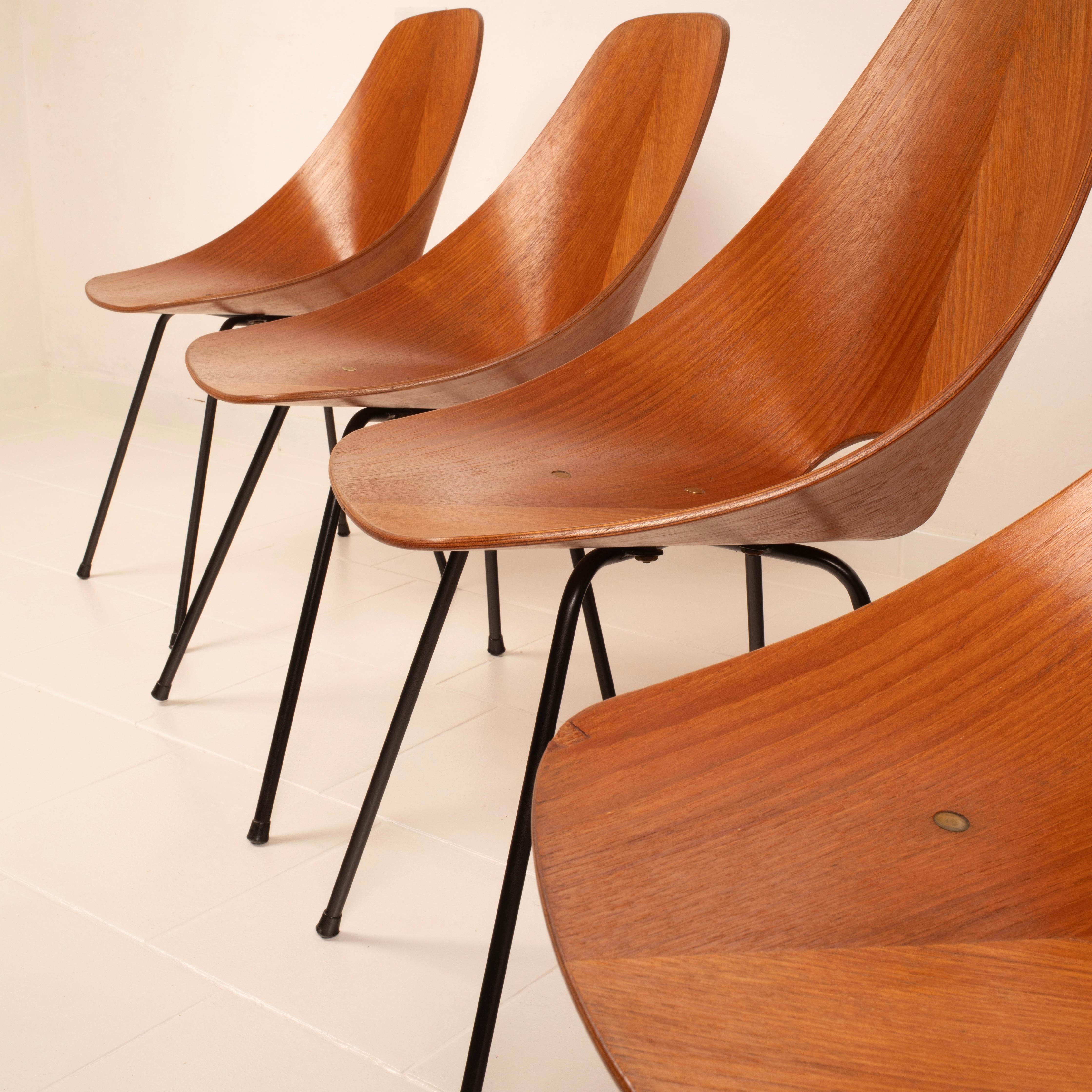 Mid Century Medea Chairs by Vittorio Nobili for Fratelli Tagliabue, 1950s For Sale 7