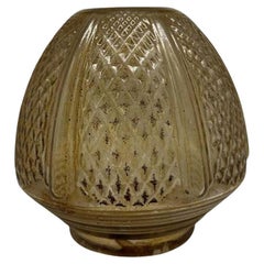 Vintage Mid-century Mediterranean Style Glass Globe "Acorn" Glass Globe w/ 3 1/4 Fitter
