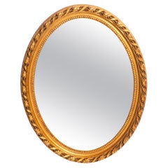 Mid-Century Medium Gold Decorative Wood Mirror in Flower Frame, Italy, 1960s