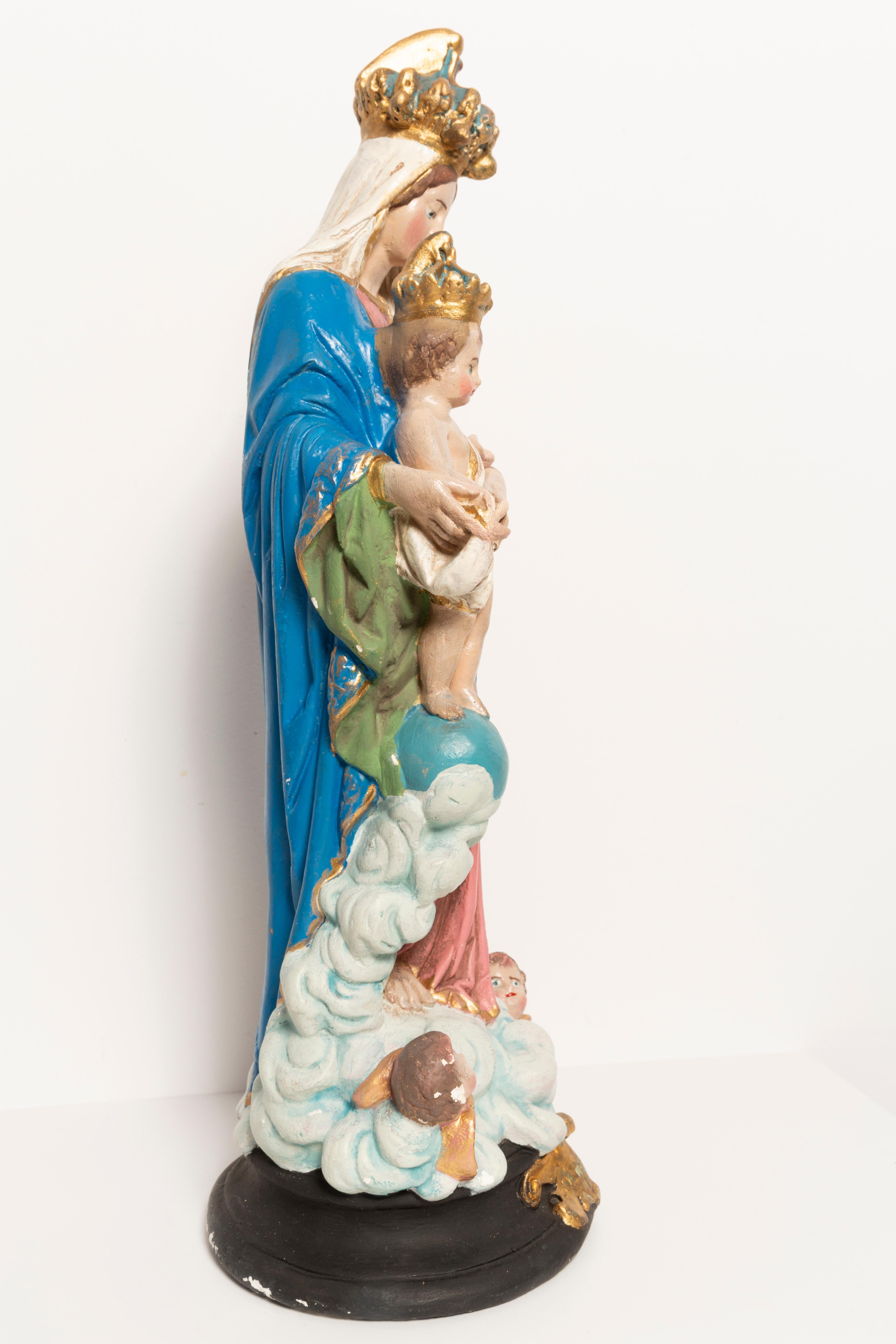 Mid-Century Medium Santa Maria Colorfull Gypsum Sculpture, Italy, 1960 For Sale 4