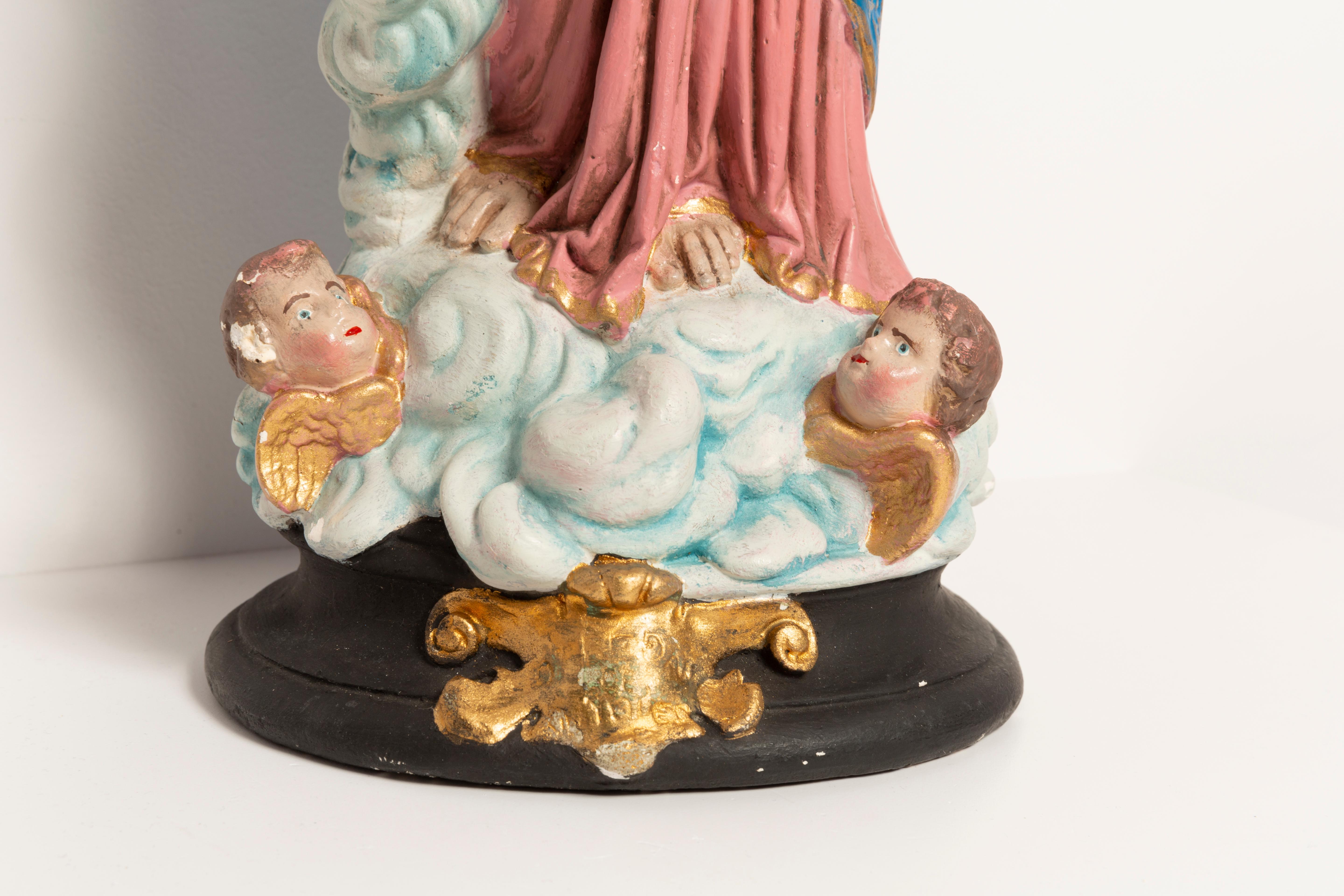 Mid-Century Medium Santa Maria Colorfull Gypsum Sculpture, Italy, 1960 In Good Condition For Sale In 05-080 Hornowek, PL