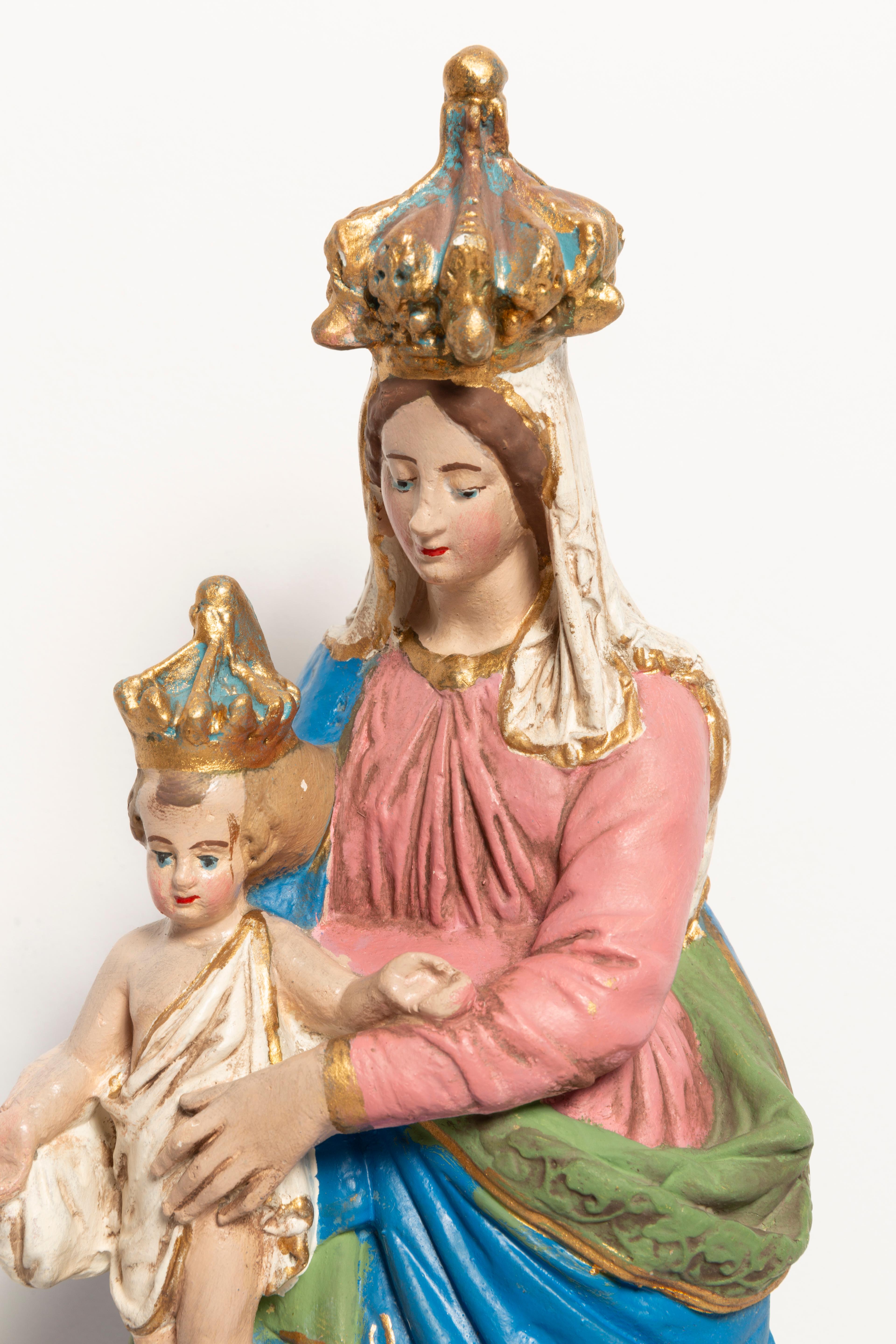 20th Century Mid-Century Medium Santa Maria Colorfull Gypsum Sculpture, Italy, 1960 For Sale