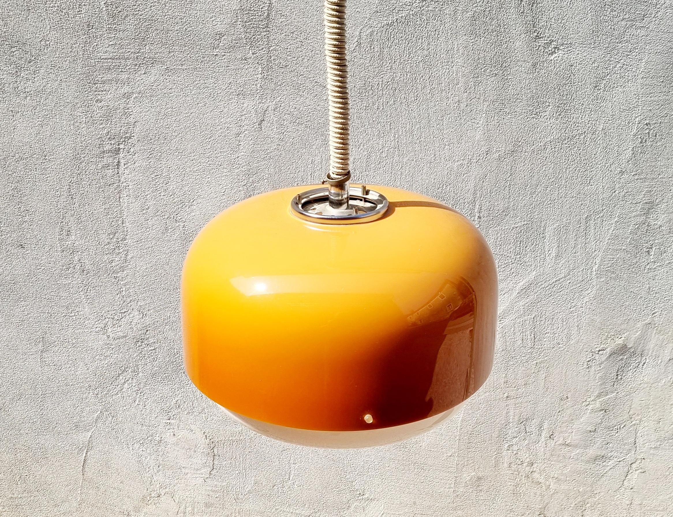 Mid-Century Medusa Ceiling Lamp by Luigi Massoni for Guzzini, Italy, 70s In Good Condition For Sale In Lucija, SI