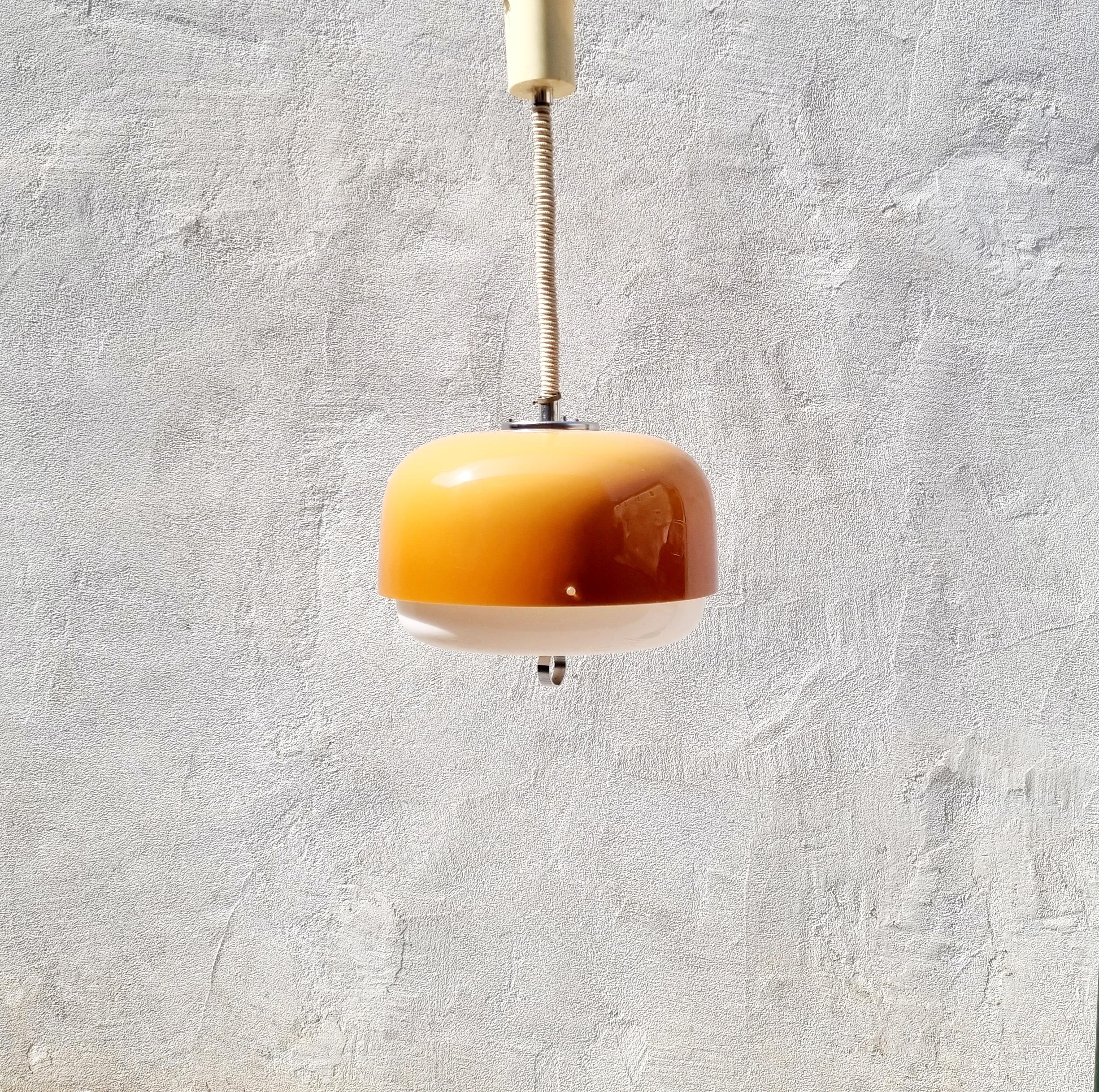 Mid-Century Medusa Ceiling Lamp by Luigi Massoni for Guzzini, Italy, 70s For Sale 1