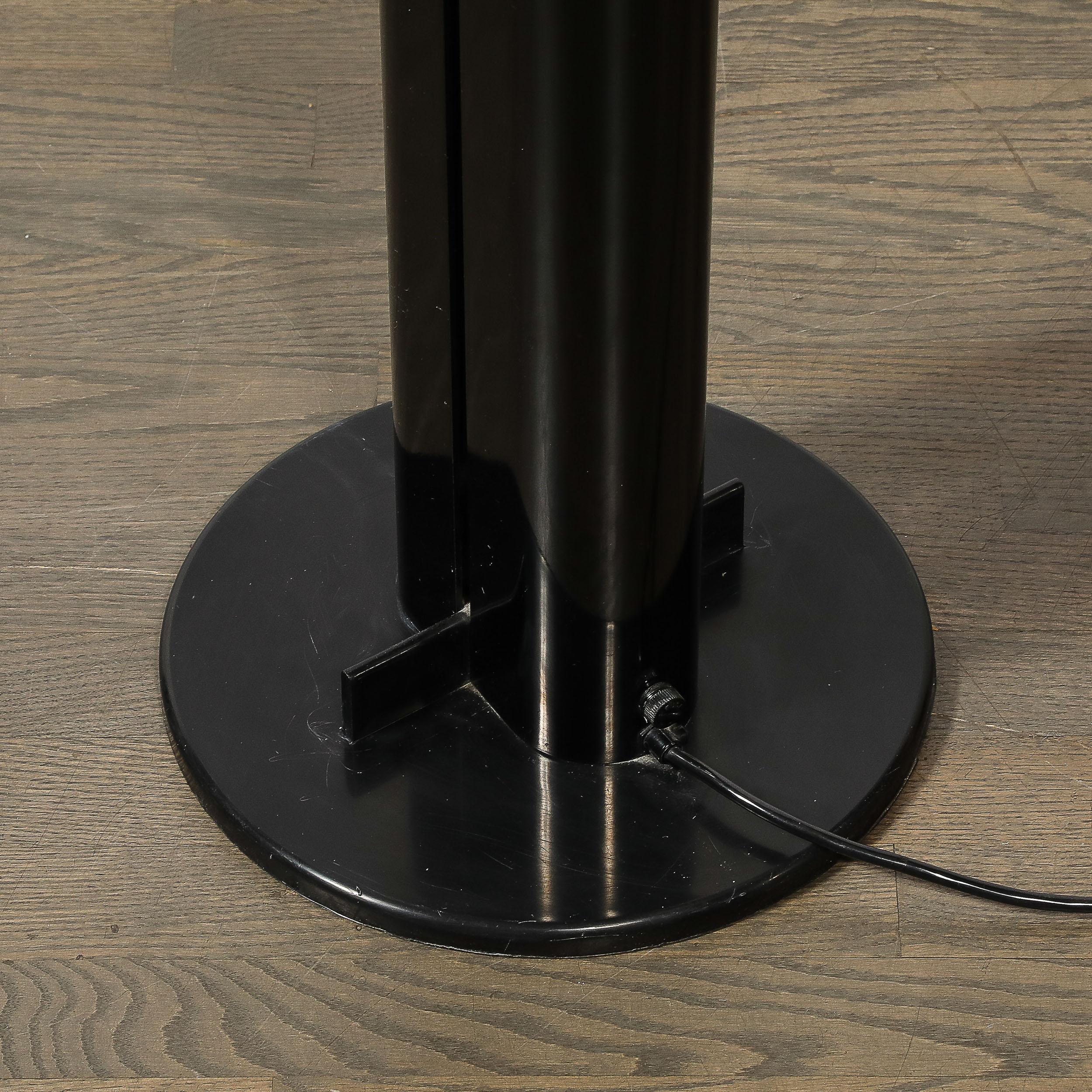 Lampada da terra Megaron di metà secolo con smalto nero di Gianfranco Frattini per Artemide in vendita 5