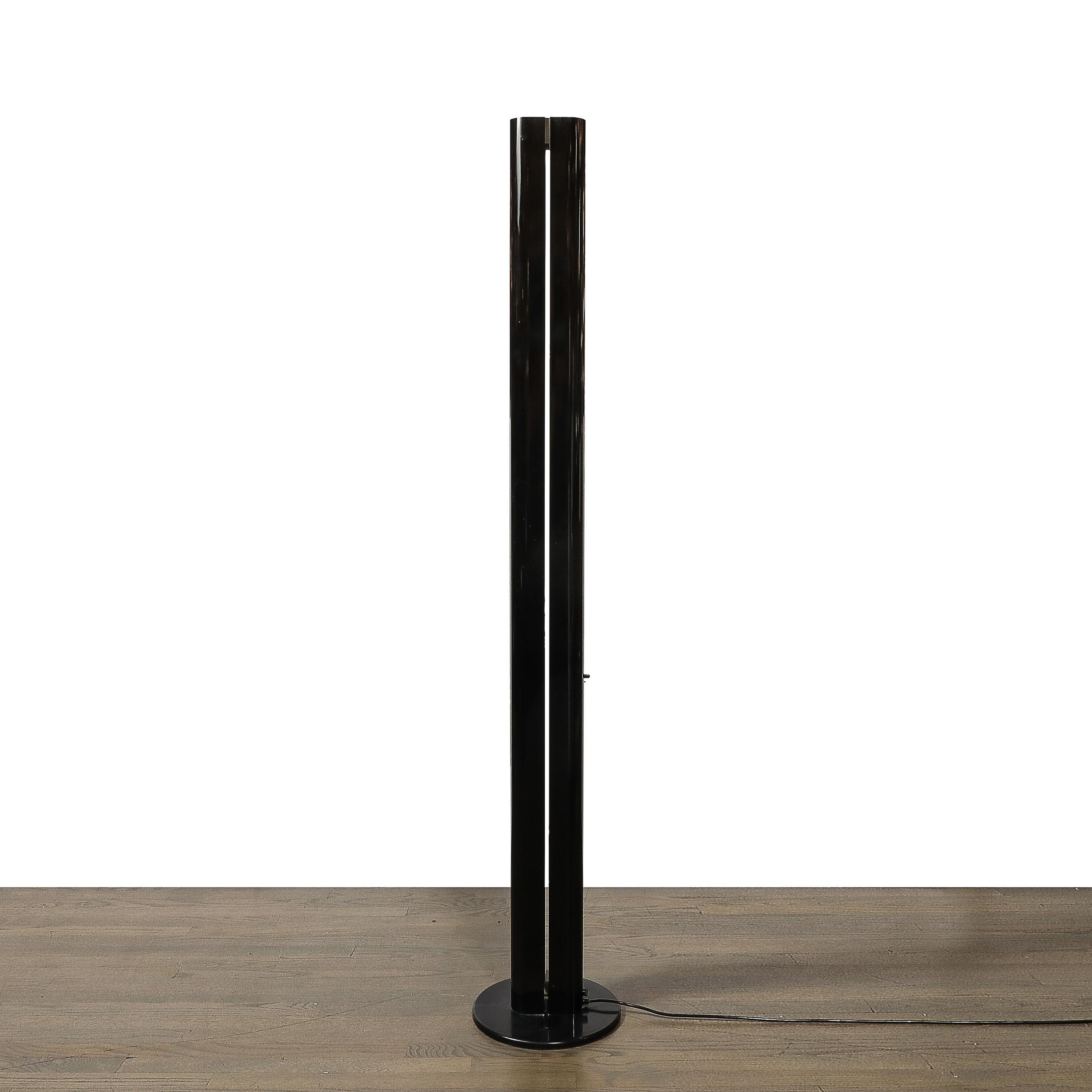 Lampada da terra Megaron di metà secolo con smalto nero di Gianfranco Frattini per Artemide in vendita 2