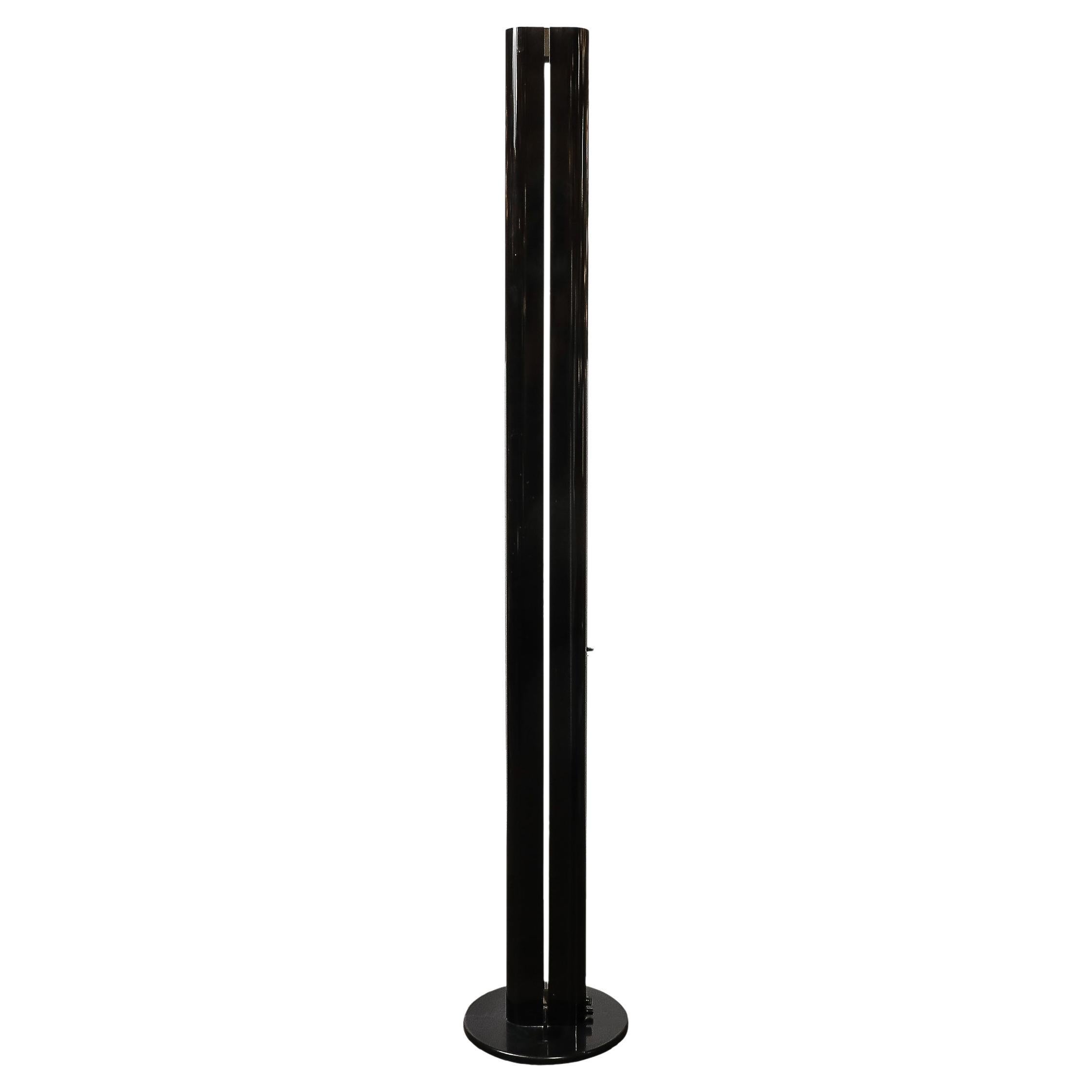 Stehlampe Megaron aus schwarzer Emaille aus der Mitte des Jahrhunderts von Gianfranco Frattini für Artemide
