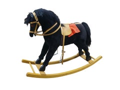 Mid Century Meier Spielwaren German Rocking Horse Toy 35"