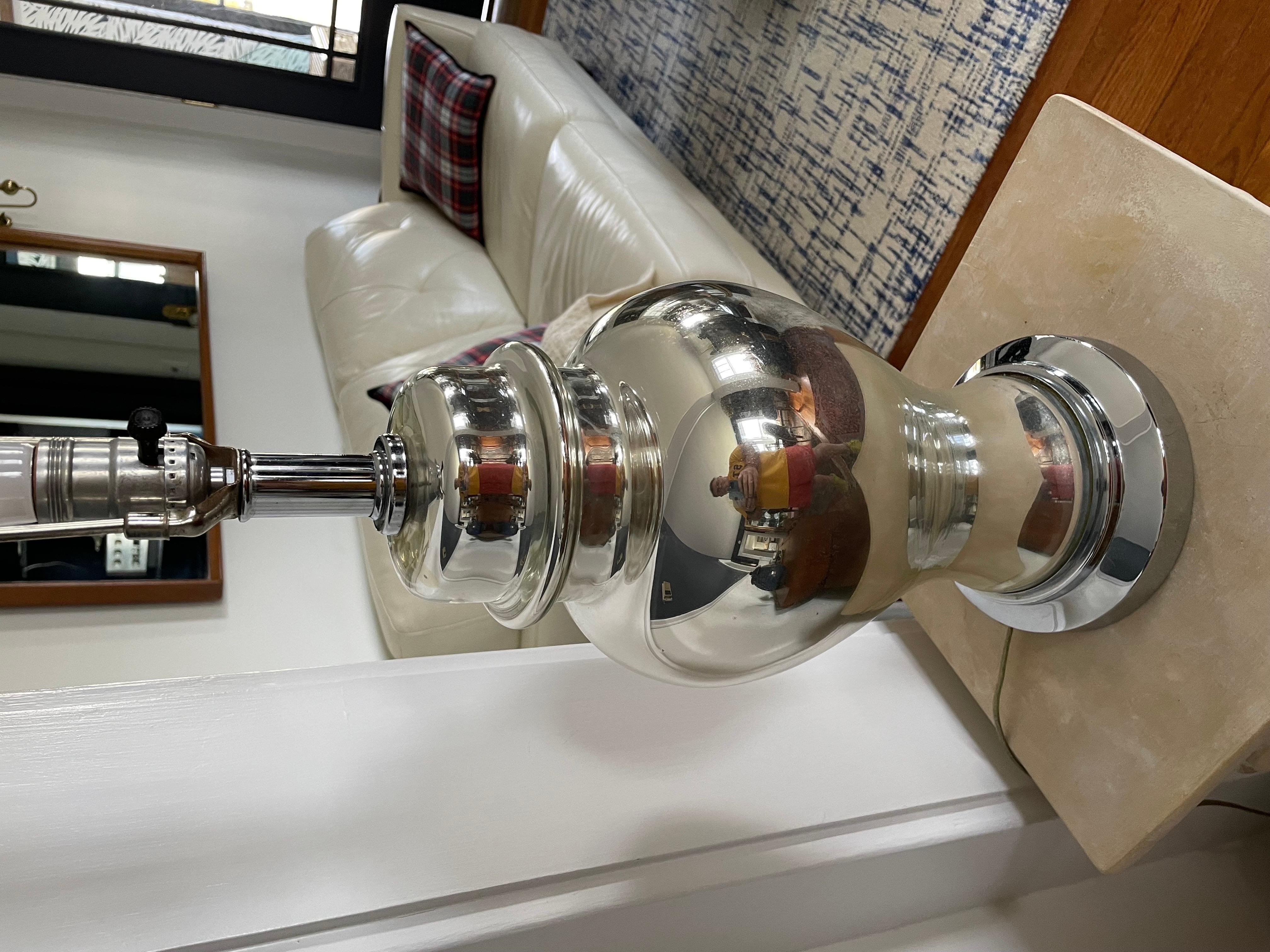 Mid-Century Modern Midcentury Mercury Glass Jar Lamp For Sale