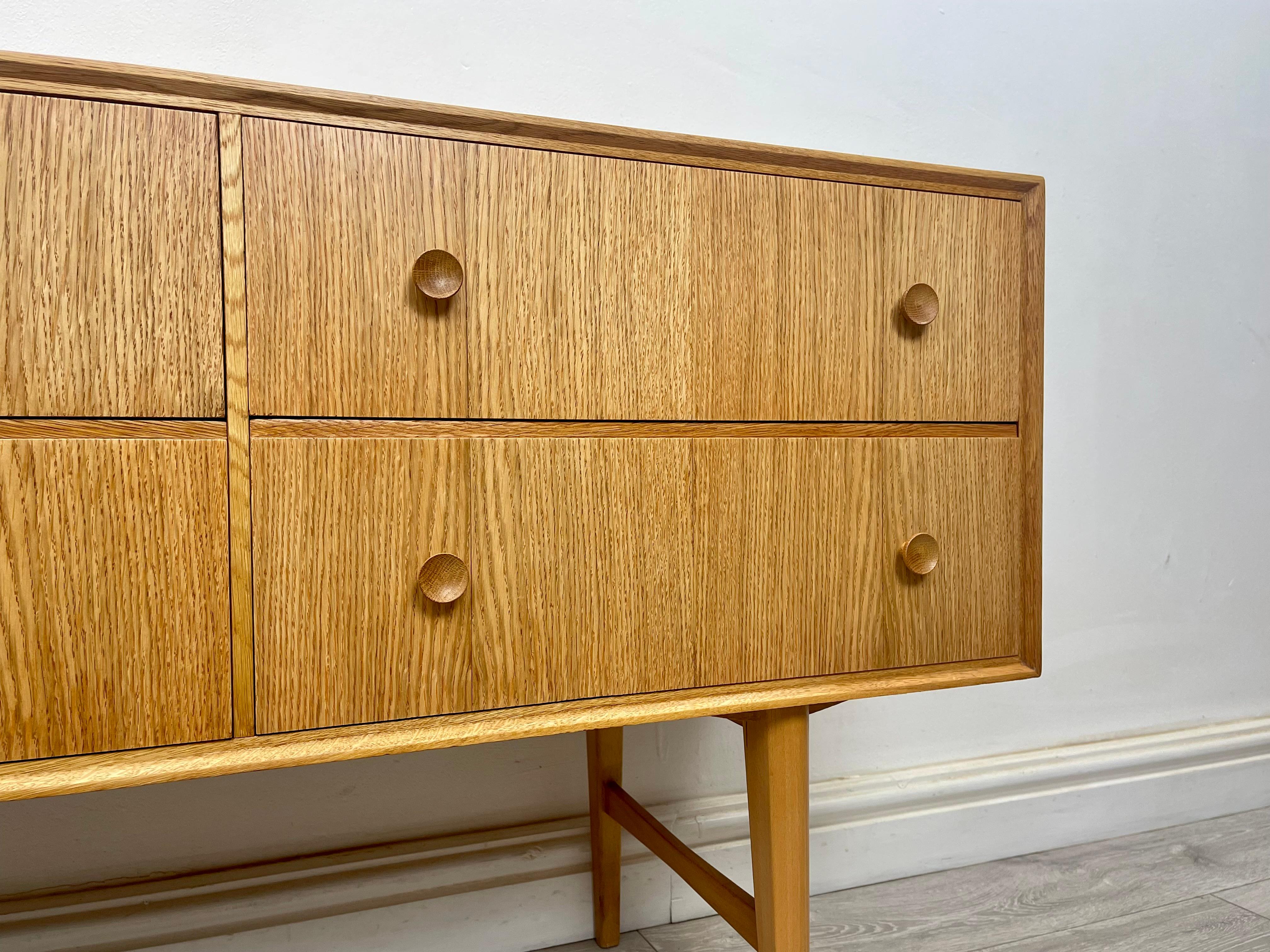 Mid-Century Modern Midcentury Meredew Oak Sideboard / Chest of Drawers
