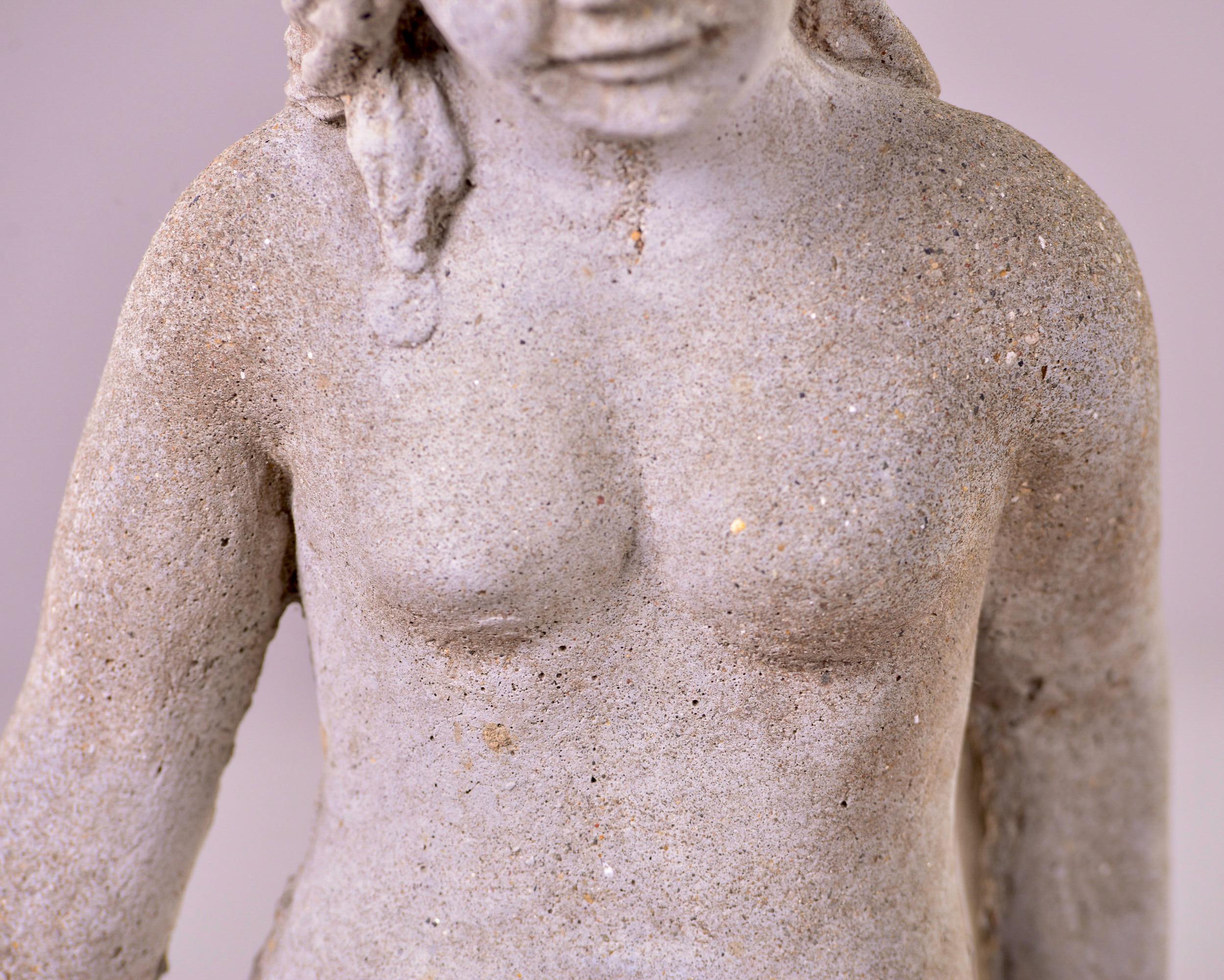 Mid-Century Mermaid Garden Statue 2