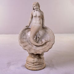 Mid-Century Mermaid Garden Statue